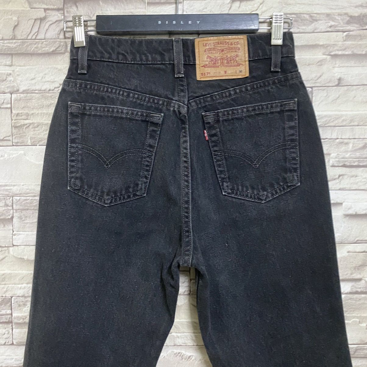 Levi's Vintage 90s Levis 517 Super Black Boot Cut Jeans Size 27" / US 4 / IT 40 - 11 Thumbnail