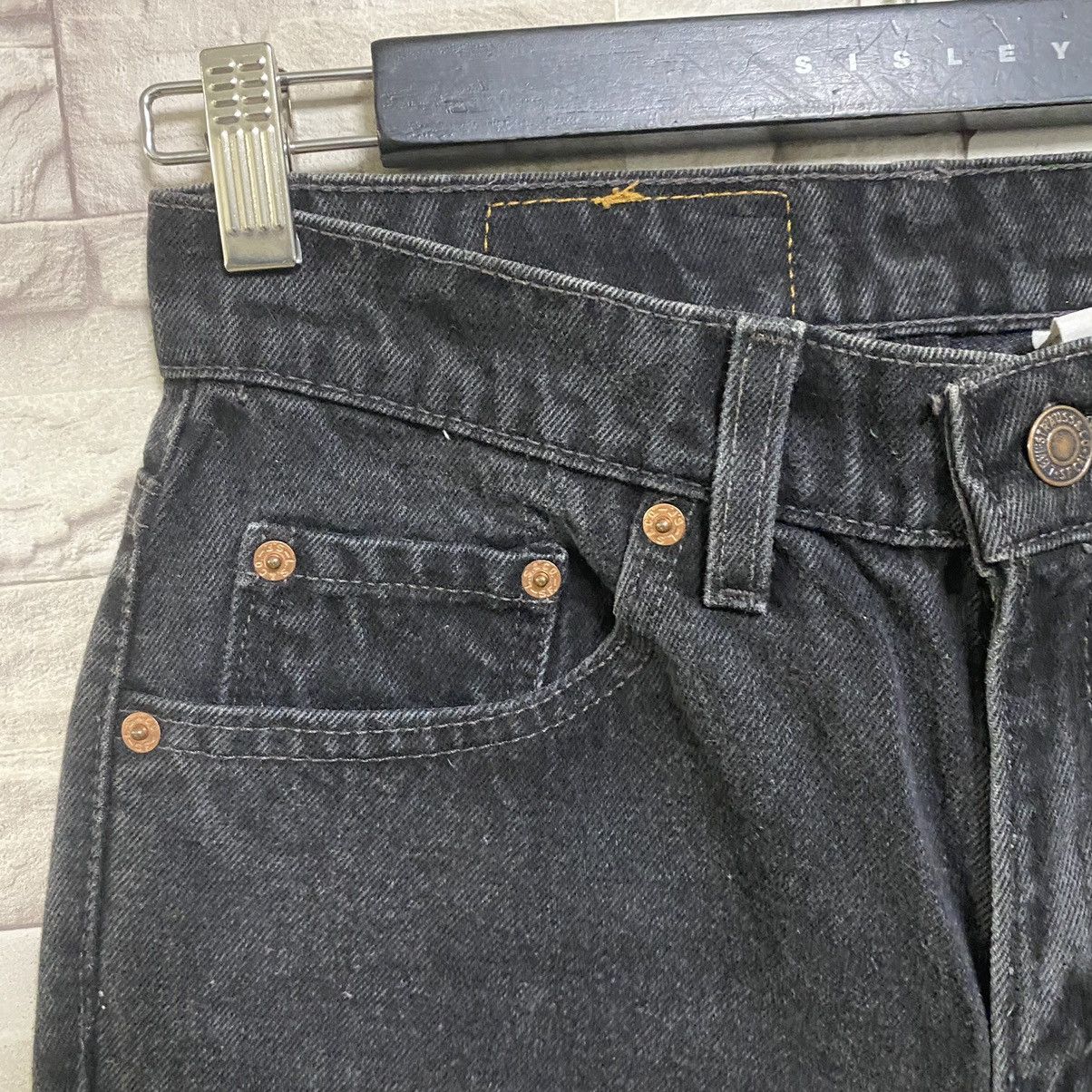 Levi's Vintage 90s Levis 517 Super Black Boot Cut Jeans Size 27" / US 4 / IT 40 - 6 Thumbnail