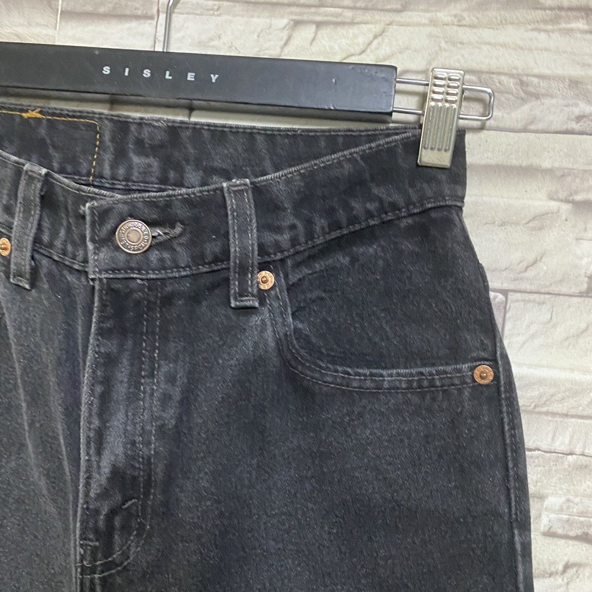 Levi's Vintage 90s Levis 517 Super Black Boot Cut Jeans Size 27" / US 4 / IT 40 - 7 Thumbnail
