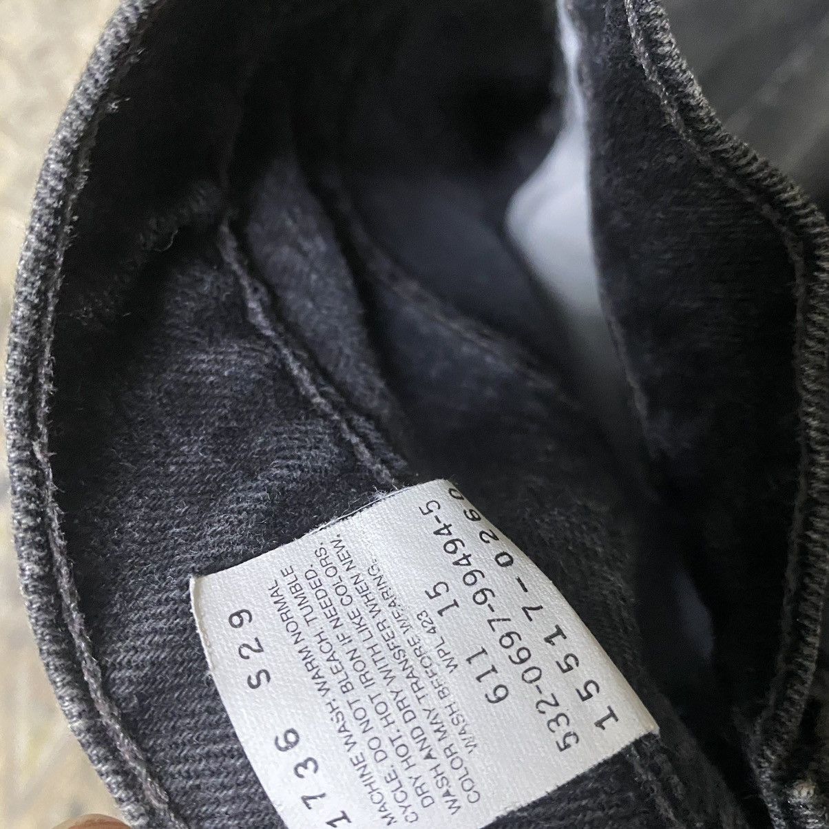Levi's Vintage 90s Levis 517 Super Black Boot Cut Jeans Size 27" / US 4 / IT 40 - 17 Thumbnail