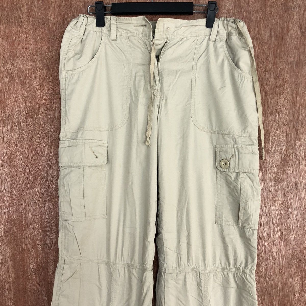 Japanese Brand Japan Cream MUltipocket cargo Pants #c662 Size US 27 - 2 Thumbnail