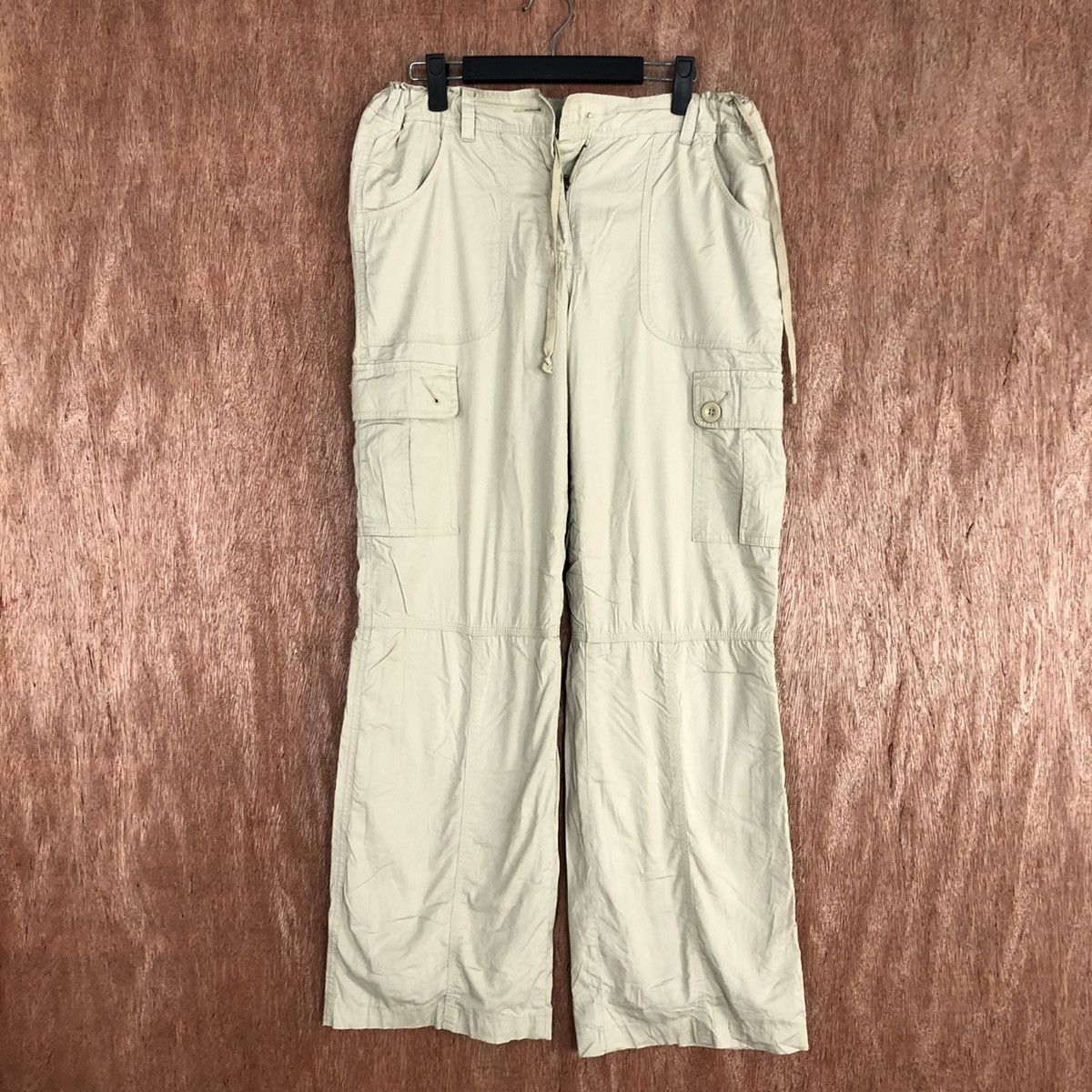 Japanese Brand Japan Cream MUltipocket cargo Pants #c662 Size US 27 - 1 Thumbnail