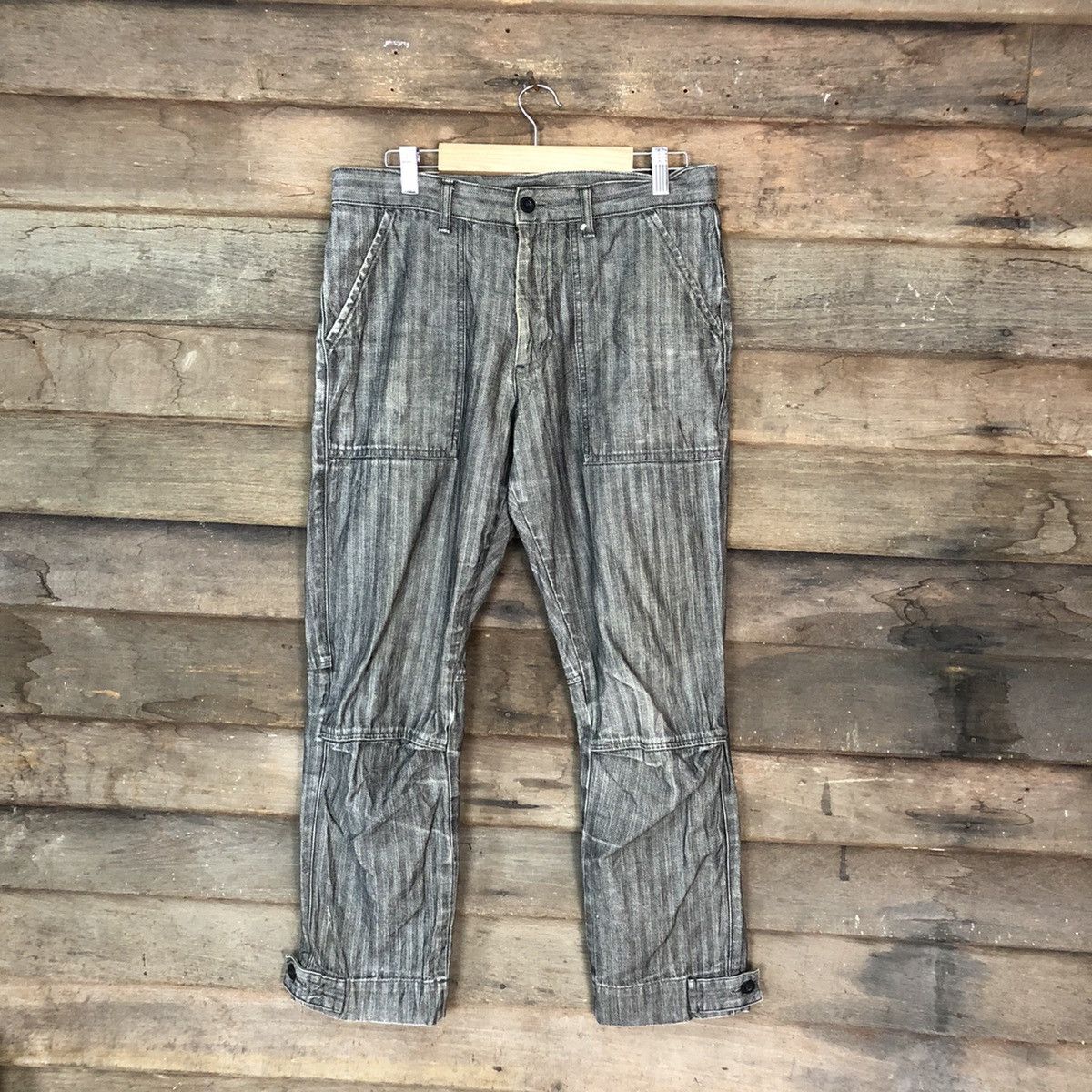 Japanese Brand × OVER THE STRiPES Blue Way company japan multipocket Grey Cargo Pants #6919 Size US 32 / EU 48 - 1 Thumbnail