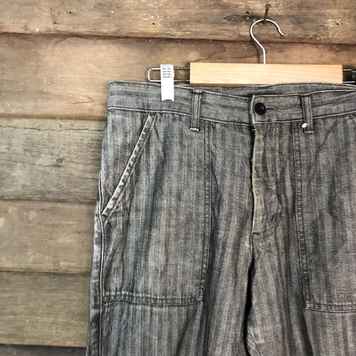 Japanese Brand × OVER THE STRiPES Blue Way company japan multipocket Grey Cargo Pants #6919 Size US 32 / EU 48 - 4 Thumbnail