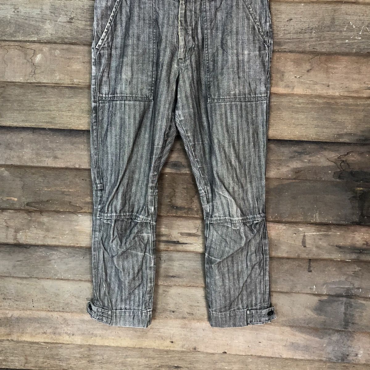 Japanese Brand × OVER THE STRiPES Blue Way company japan multipocket Grey Cargo Pants #6919 Size US 32 / EU 48 - 3 Thumbnail