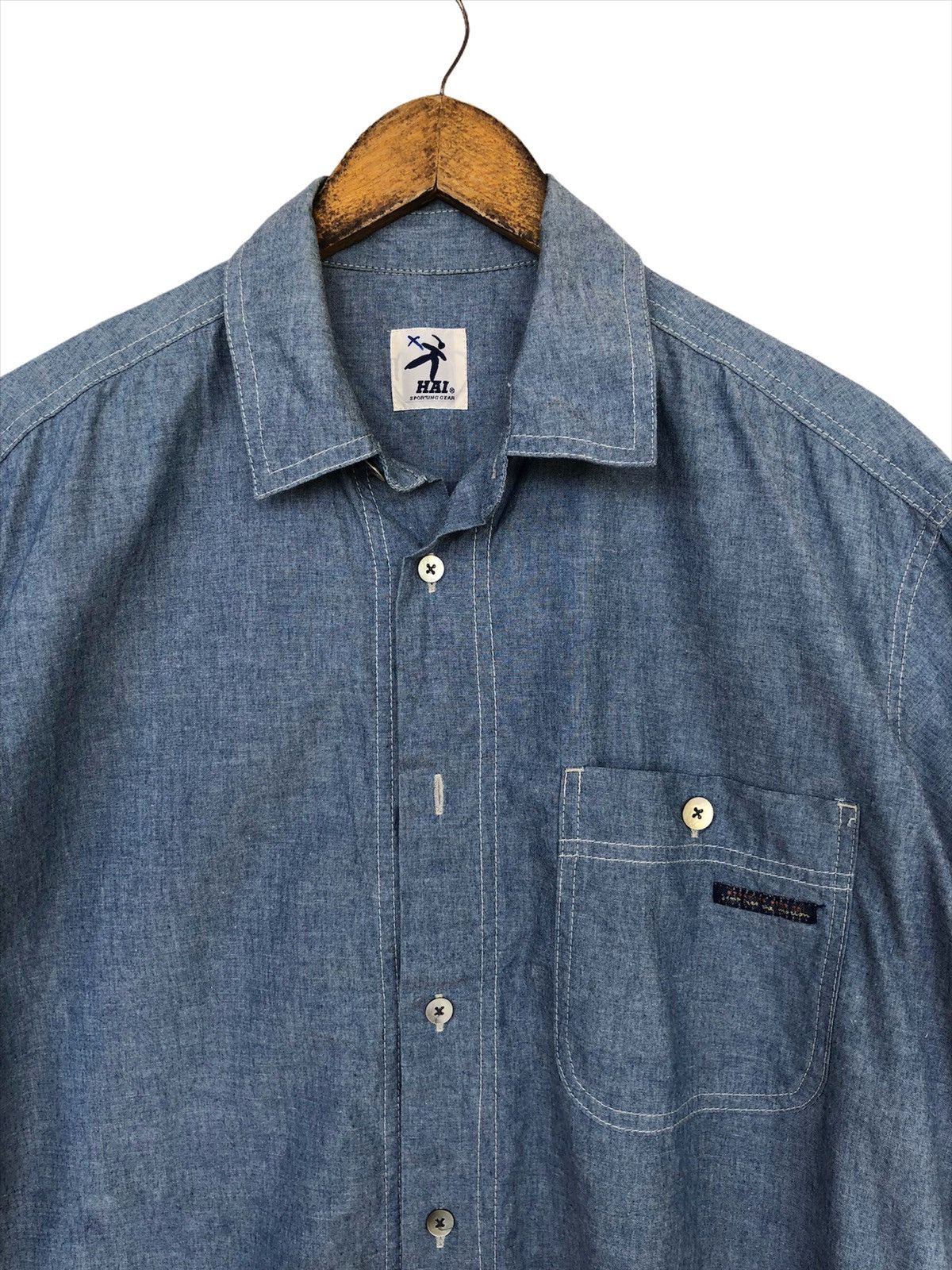 Hai Sporting Gear Issey Miyake Hai Sporting Gear Dnm Chambray Shirt Size US L / EU 52-54 / 3 - 1 Thumbnail