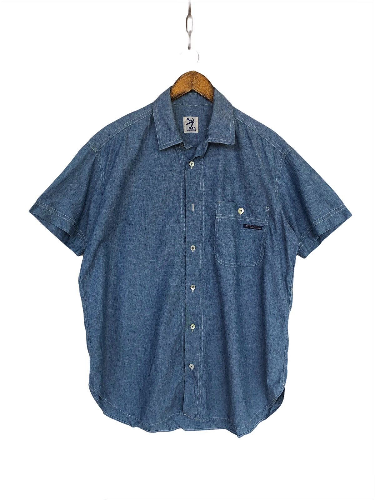 Hai Sporting Gear Issey Miyake Hai Sporting Gear Dnm Chambray Shirt Size US L / EU 52-54 / 3 - 3 Thumbnail