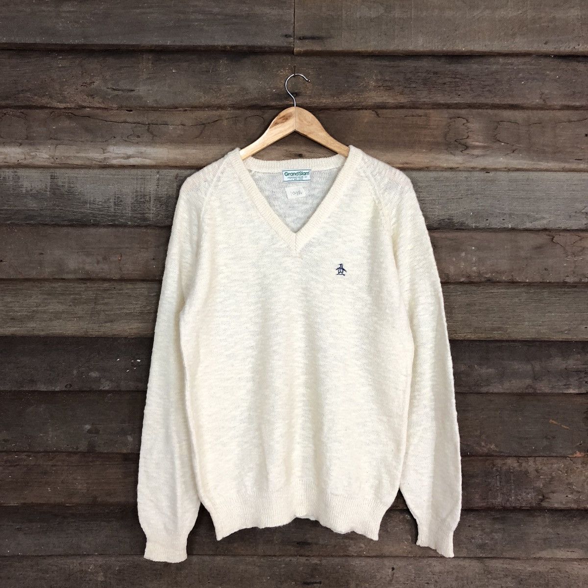 Vintage Grandslam vintage sweatshirt Cream Knitwear #104B Size US M / EU 48-50 / 2 - 1 Thumbnail