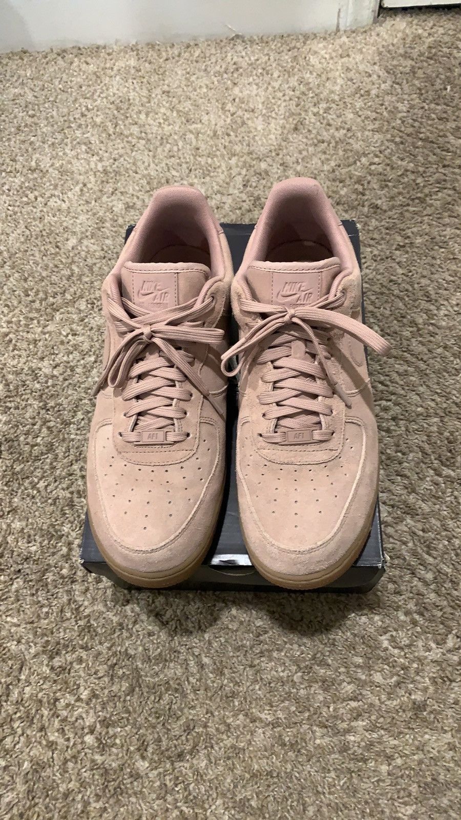 mens pink suede air force 1