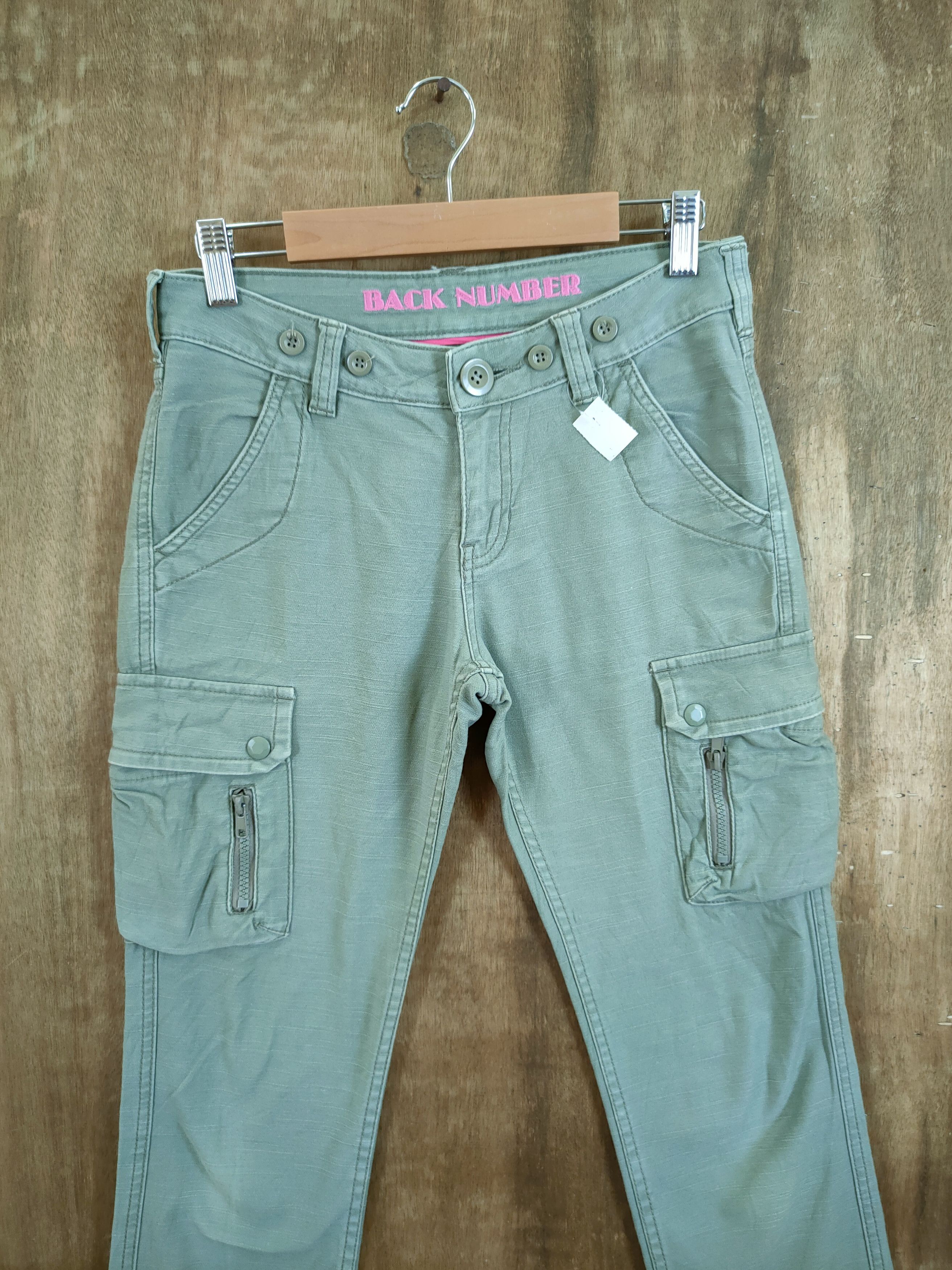 Japanese Brand Back Number japan green tactical cargo pants #46-836 Size US 28 / EU 44 - 3 Thumbnail