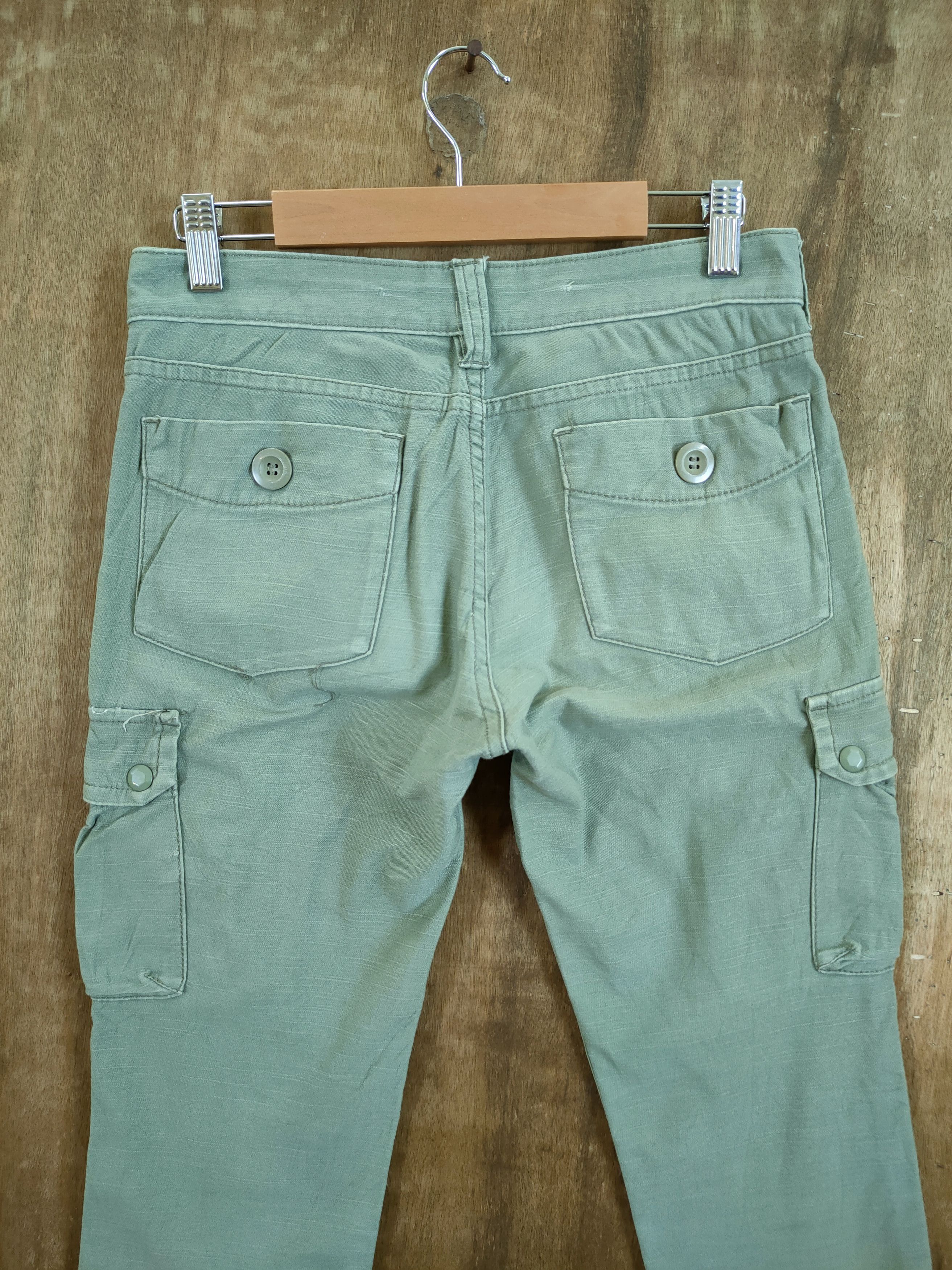 Japanese Brand Back Number japan green tactical cargo pants #46-836 Size US 28 / EU 44 - 7 Thumbnail