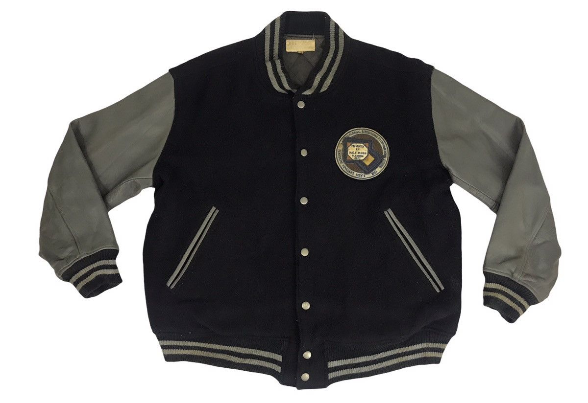 Japanese Brand × Takeo Kikuchi Half Moon Takeo Kikuchi Embroidery Varsity Leather Sleeve Size US L / EU 52-54 / 3 - 2 Thumbnail