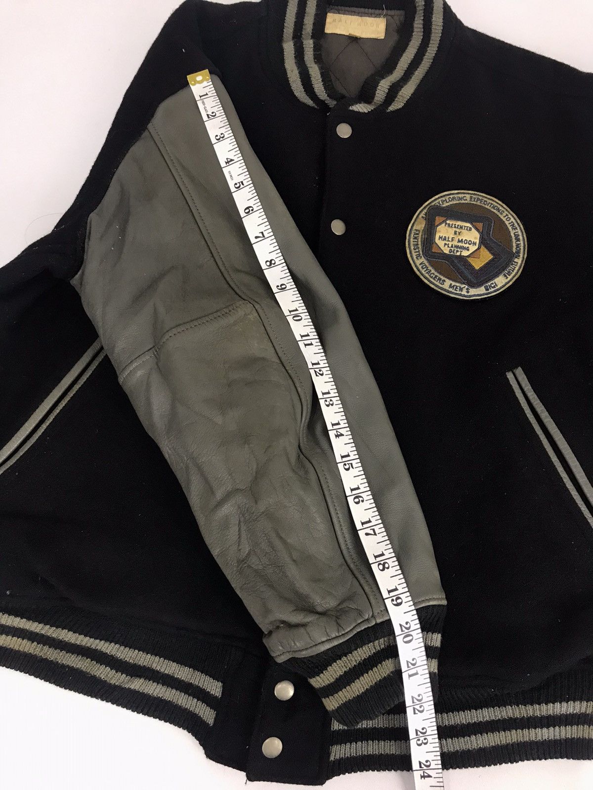 Japanese Brand × Takeo Kikuchi Half Moon Takeo Kikuchi Embroidery Varsity Leather Sleeve Size US L / EU 52-54 / 3 - 11 Thumbnail