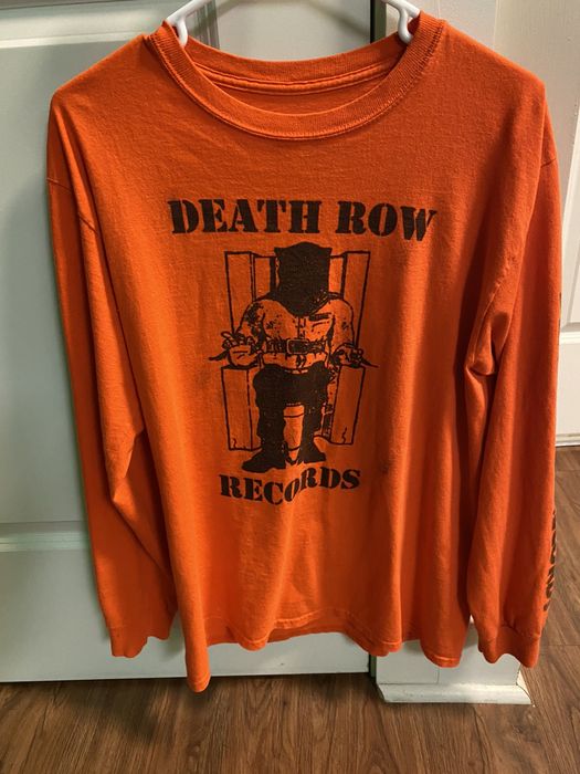 Orange death row cheap records shirt