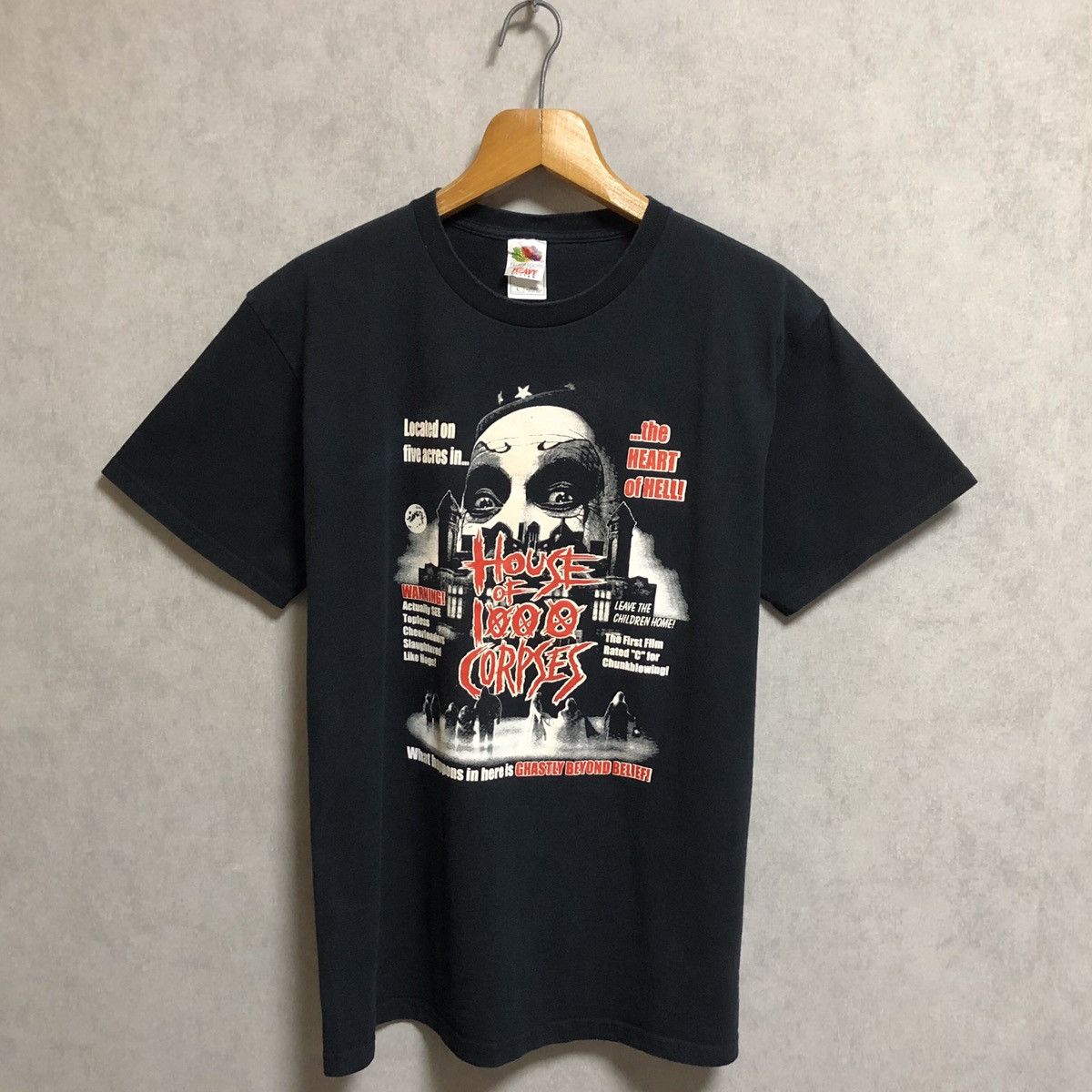 image of Expert Horror x Movie Vintage Rob Zombie House Of 1000 Corpses Horror Film in Black (Size Large)