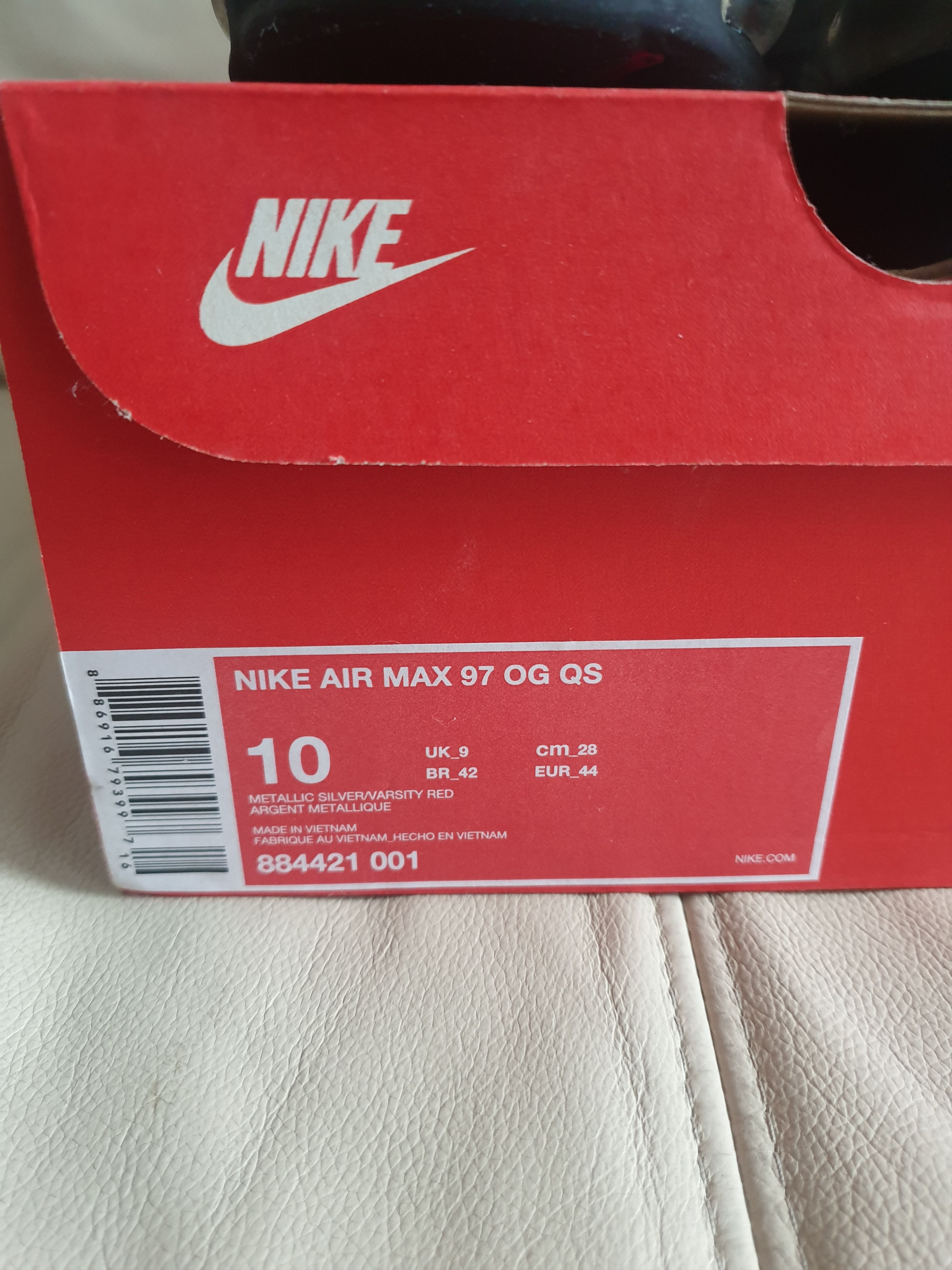 Nike Air Max 97 "Silver Bullet" (OG QS 2017) Size US 10 / EU 43 - 9 Thumbnail