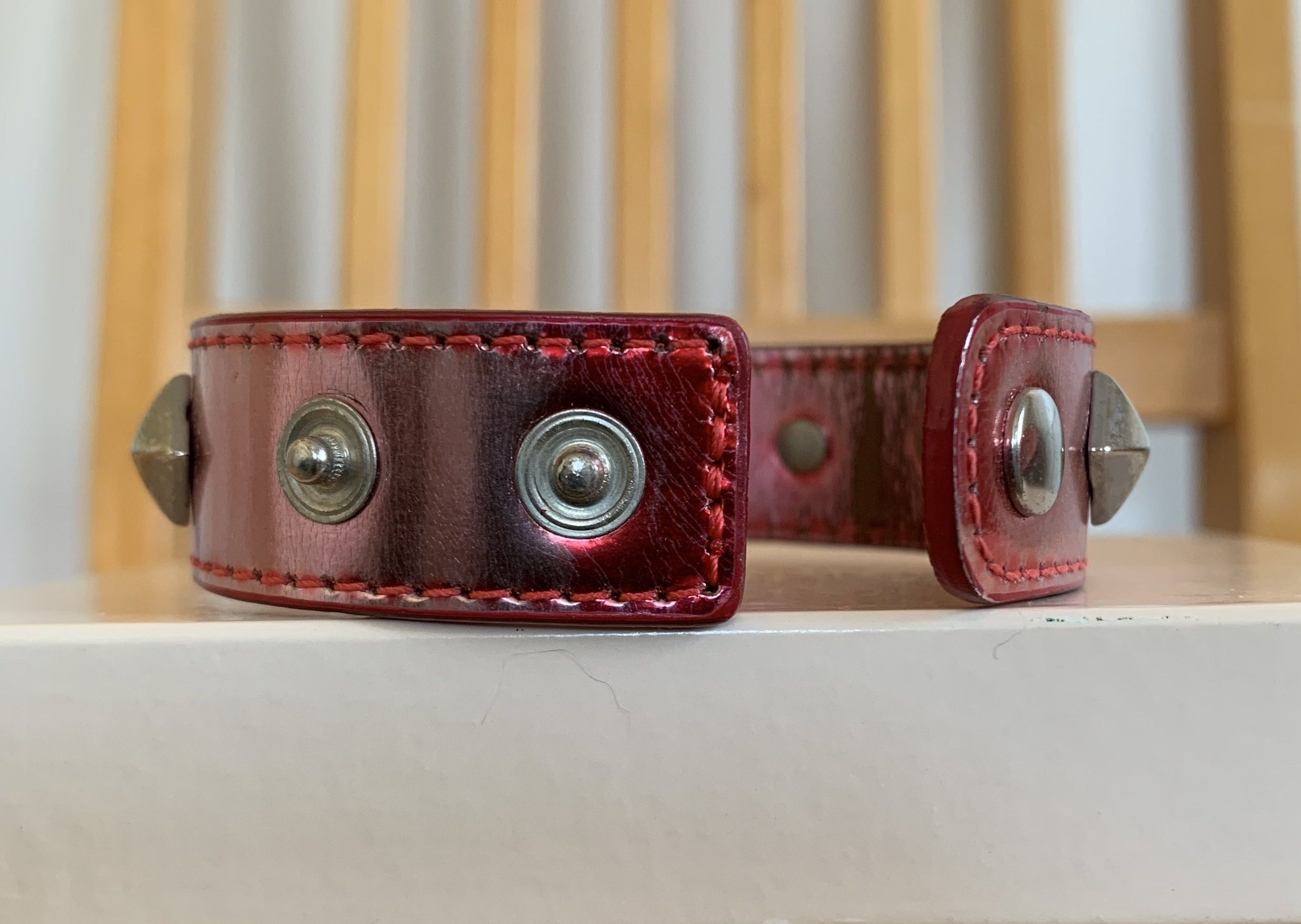 Vivienne Westwood S/S 2003 Vivenne Westwood Studded Leather Orb Bracelet Size ONE SIZE - 3 Thumbnail
