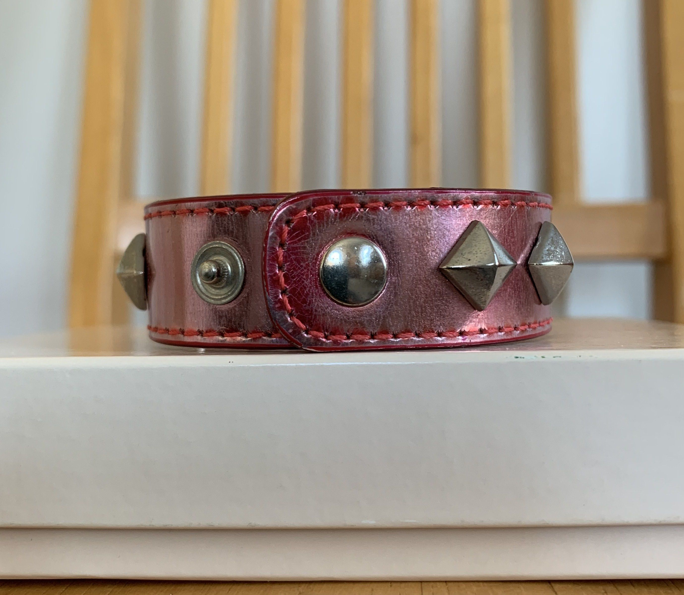 Vivienne Westwood S/S 2003 Vivenne Westwood Studded Leather Orb Bracelet Size ONE SIZE - 2 Thumbnail
