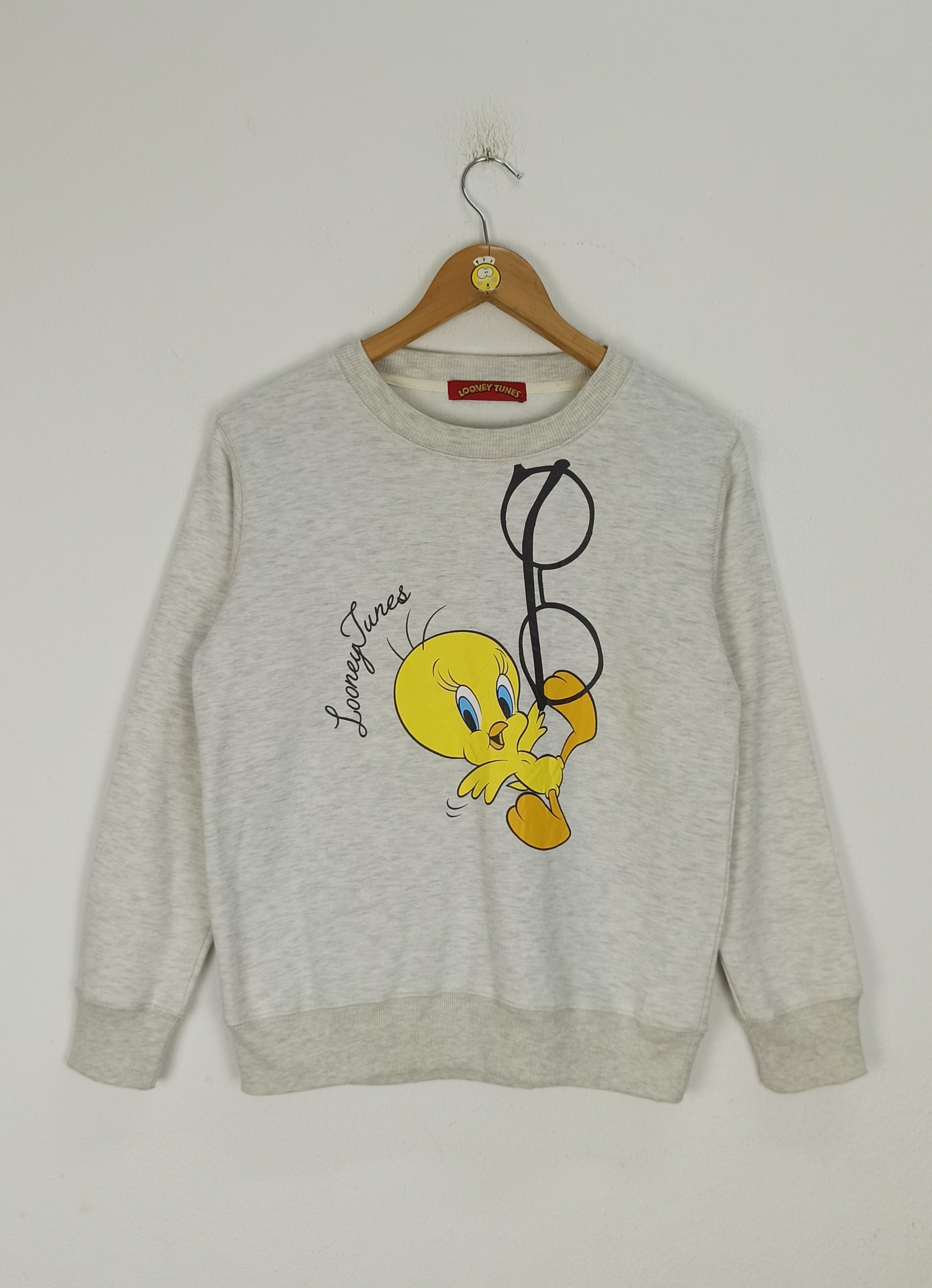 image of Anima x Cartoon Network Tweety Sweatshirt Looney Tunes Warner Bros Nice Design in Grey, Women's (Si