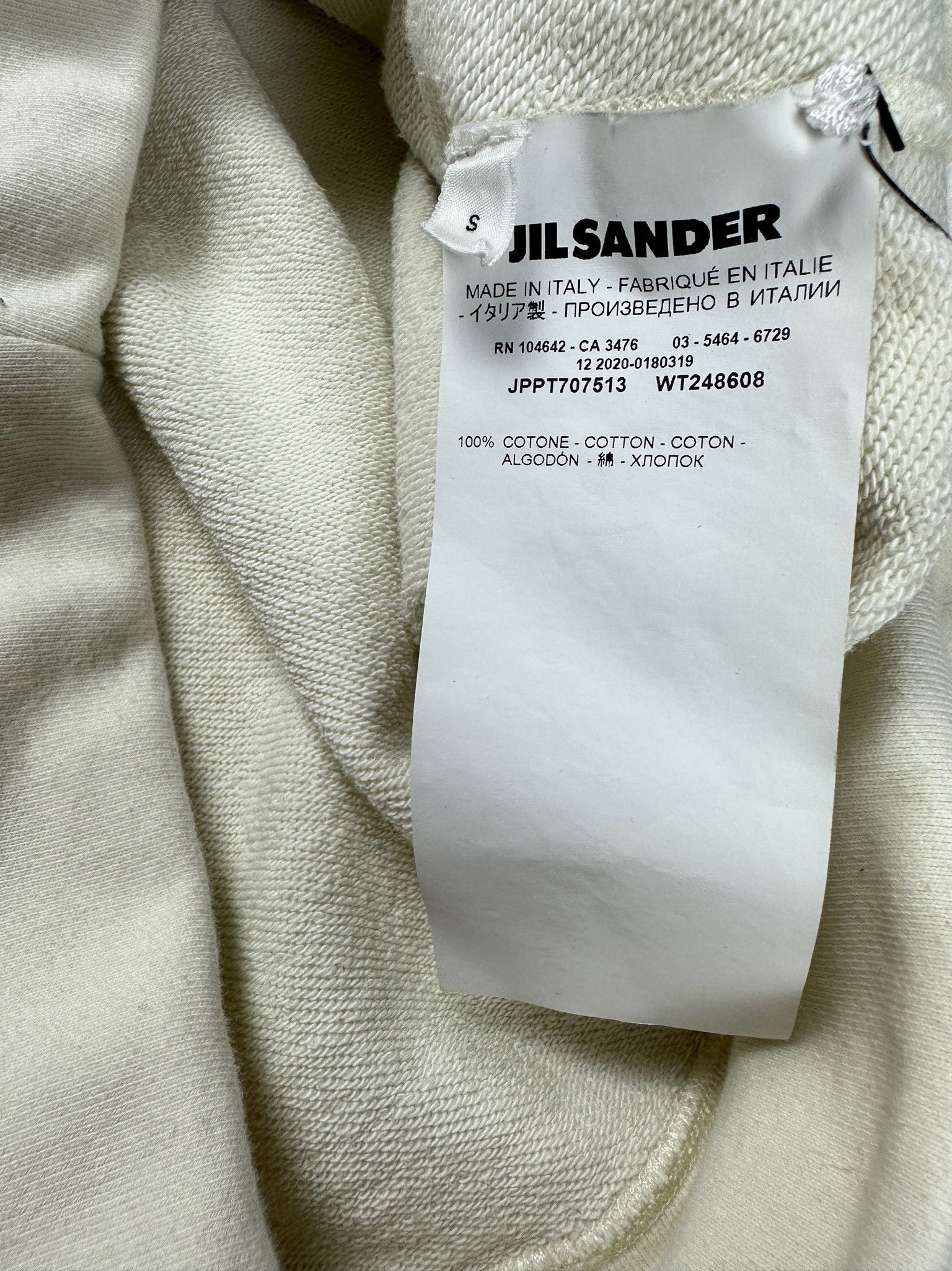 Jil Sander 🔥[SALE]🔥 Jil Sander White Logo Sweatshirt Size US S / EU 44-46 / 1 - 6 Thumbnail