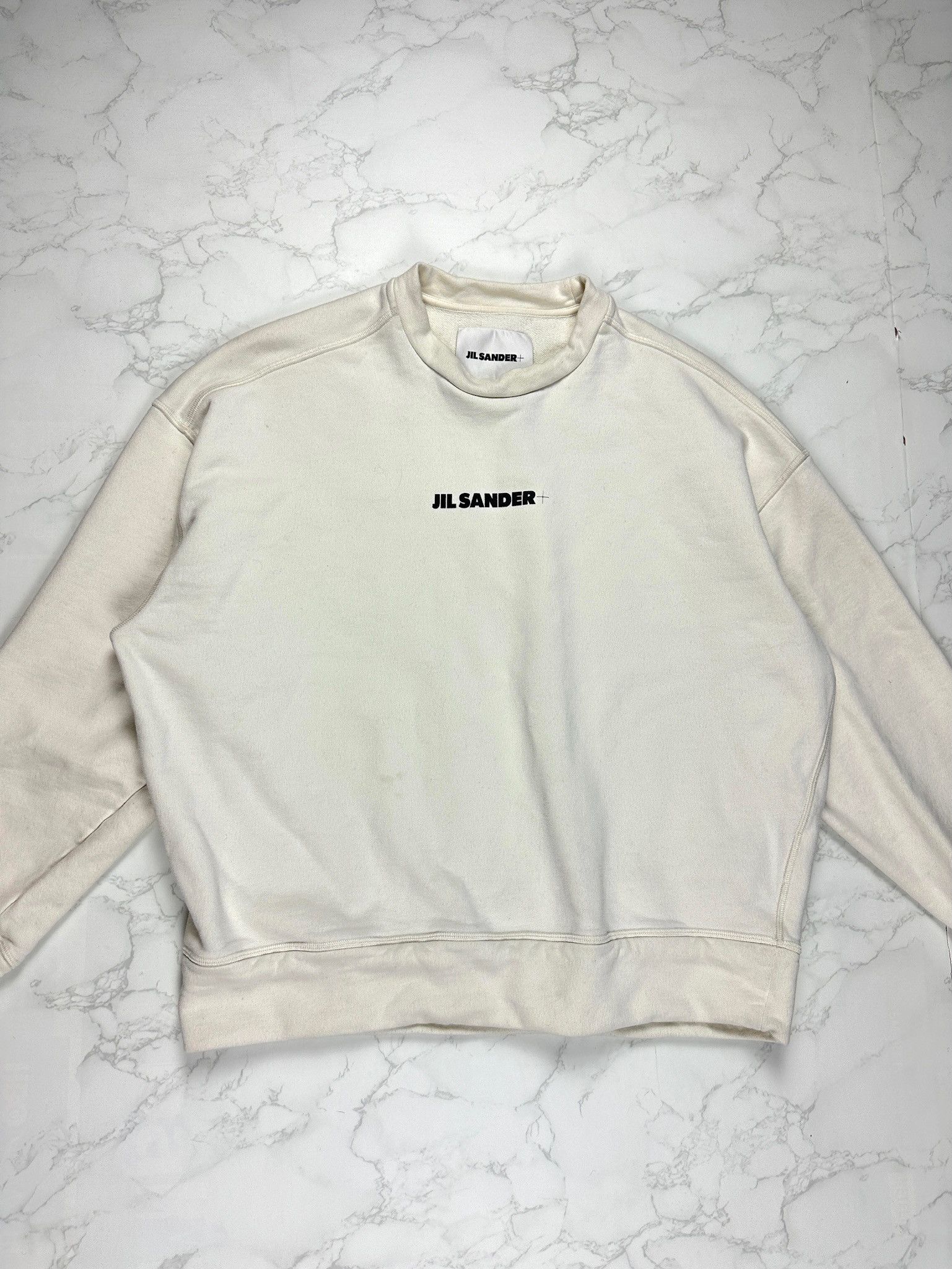 Jil Sander 🔥[SALE]🔥 Jil Sander White Logo Sweatshirt Size US S / EU 44-46 / 1 - 2 Thumbnail
