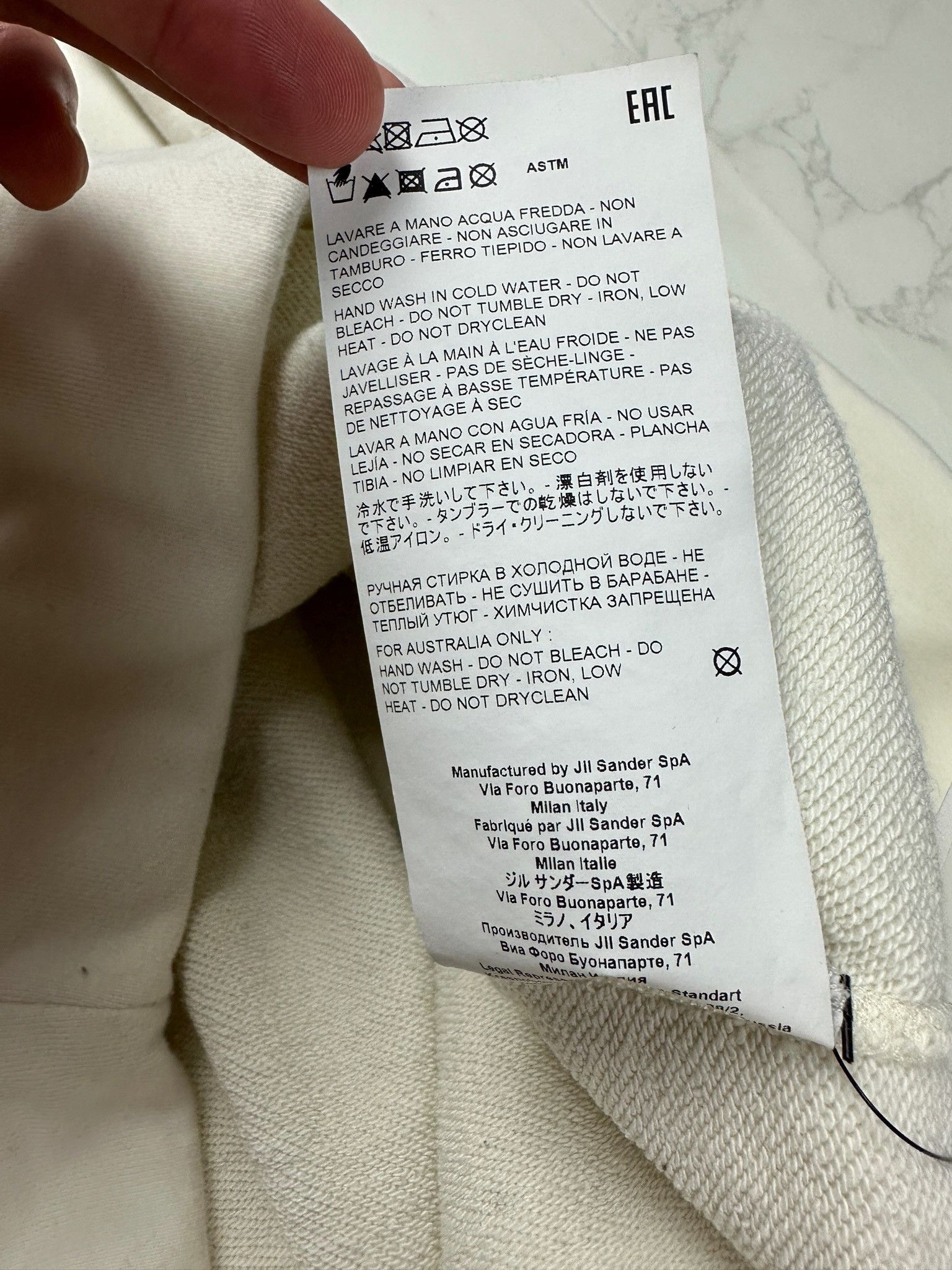 Jil Sander 🔥[SALE]🔥 Jil Sander White Logo Sweatshirt Size US S / EU 44-46 / 1 - 7 Thumbnail
