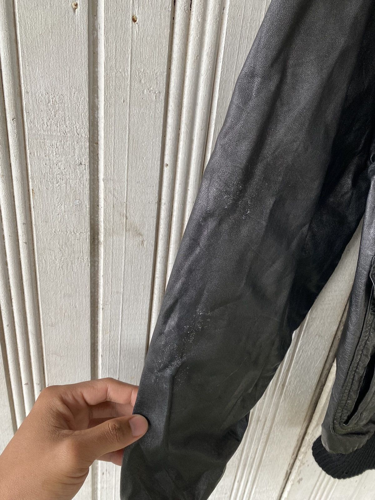 Vintage Vintage Robo Bahron Tokyo Distressed Leather Black Jacket Size US M / EU 48-50 / 2 - 8 Thumbnail