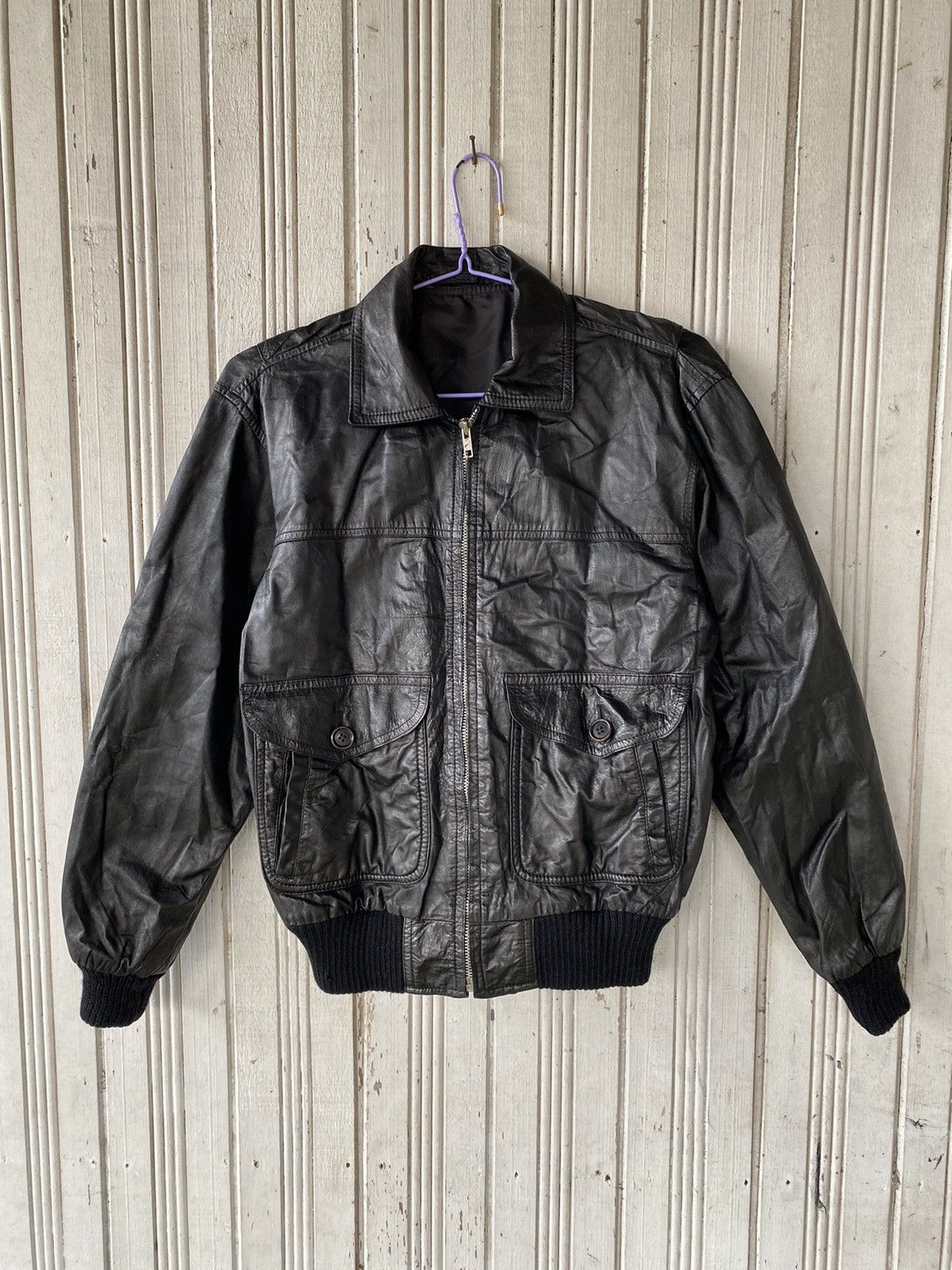 Vintage Vintage Robo Bahron Tokyo Distressed Leather Black Jacket Size US M / EU 48-50 / 2 - 1 Thumbnail
