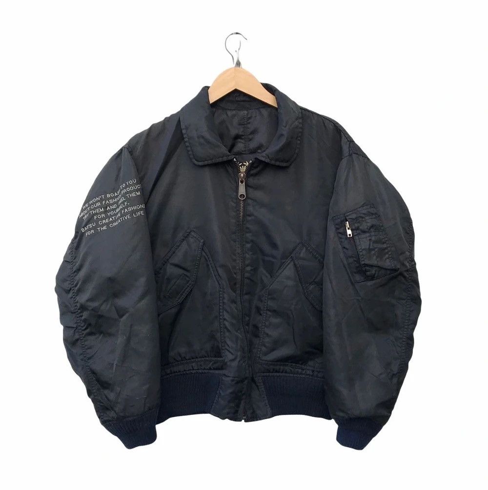 Japanese Brand Ba-Tsu Nylon Bombers Riversible Streetwear Jacket ( FADED ) Size US L / EU 52-54 / 3 - 8 Thumbnail