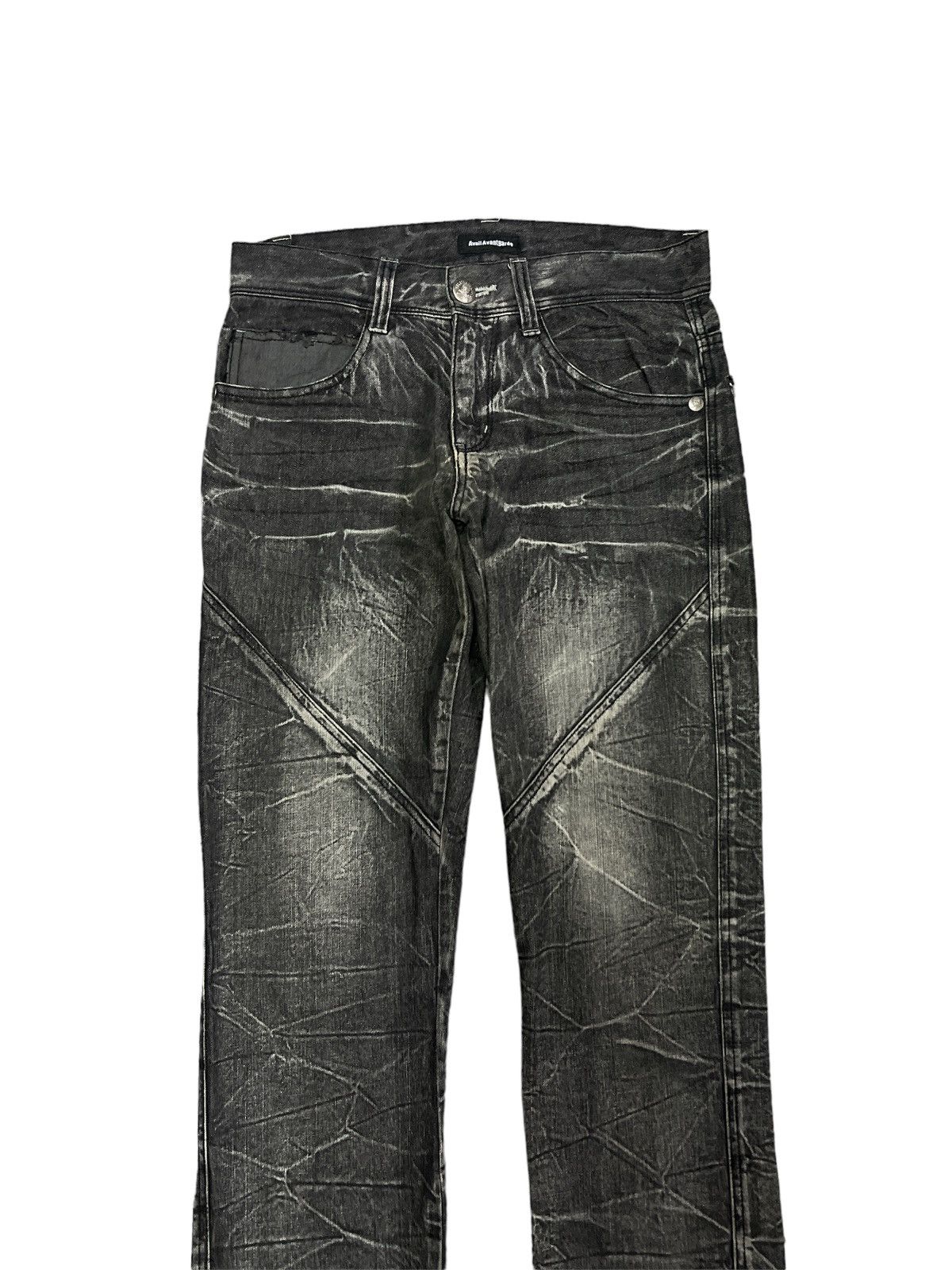 Japanese Brand SICK💥AVAIL AVANTGARDE DISTRESSED DENIM PANT Size US 30 / EU 46 - 2 Thumbnail