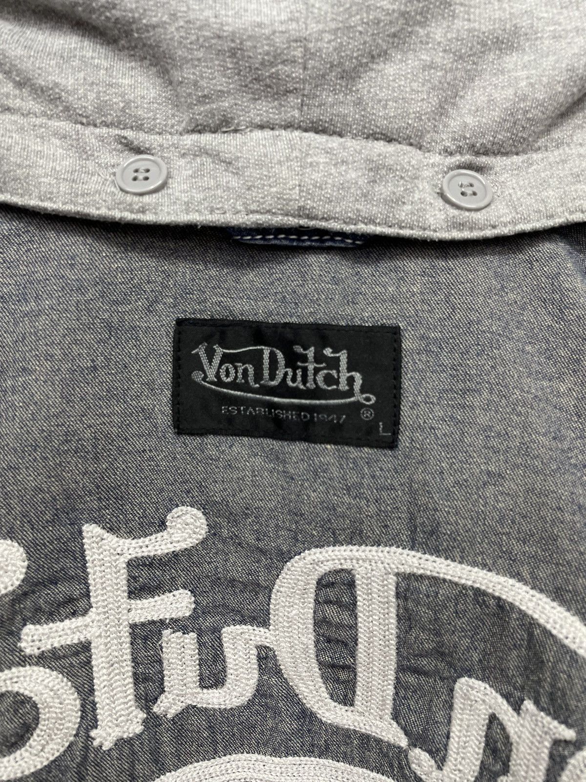 Vintage VON DUTCH Embroidery Light Cotton Detachable Hoodie Size US S / EU 44-46 / 1 - 7 Thumbnail