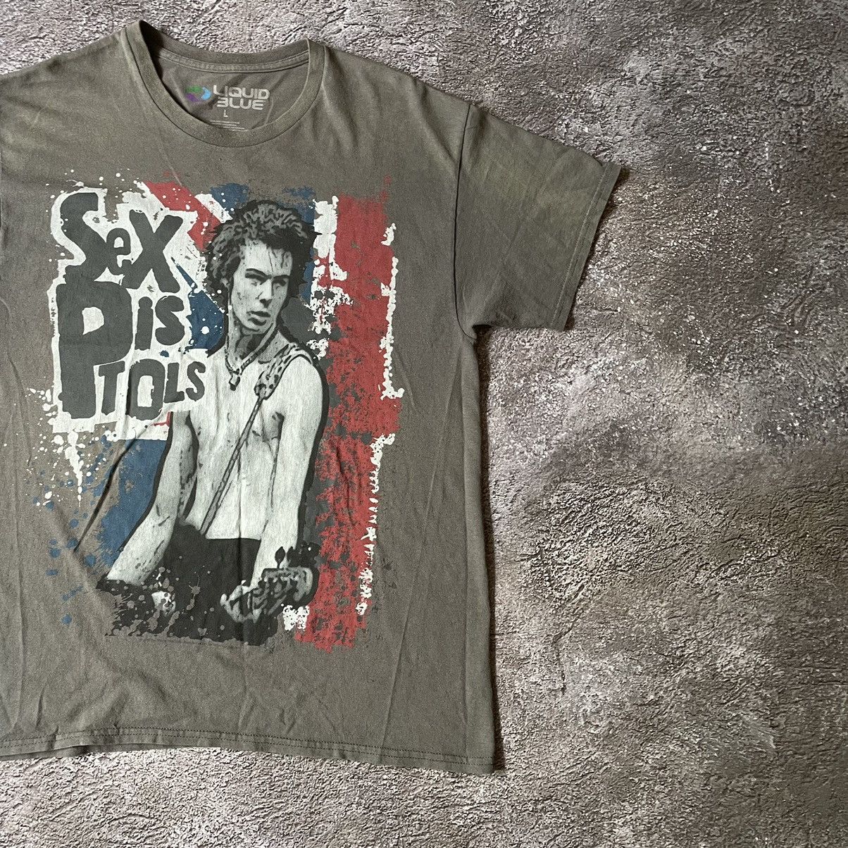 Band Tees Vintage Y2K SEX PISTOLS ABSTRACT CREEPY FACE HORROR BAND Size US L / EU 52-54 / 3 - 3 Thumbnail