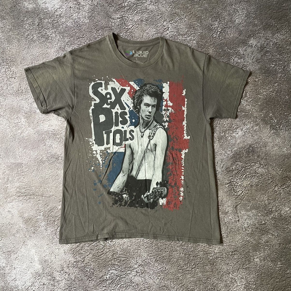 Band Tees Vintage Y2K SEX PISTOLS ABSTRACT CREEPY FACE HORROR BAND Size US L / EU 52-54 / 3 - 2 Thumbnail