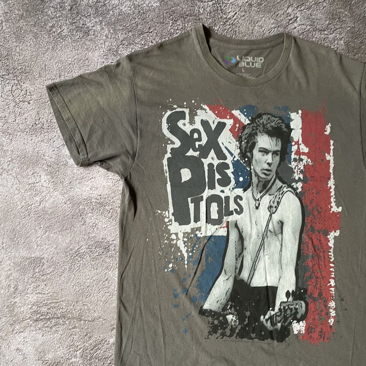 Band Tees Vintage Y2K SEX PISTOLS ABSTRACT CREEPY FACE HORROR BAND Size US L / EU 52-54 / 3 - 4 Thumbnail
