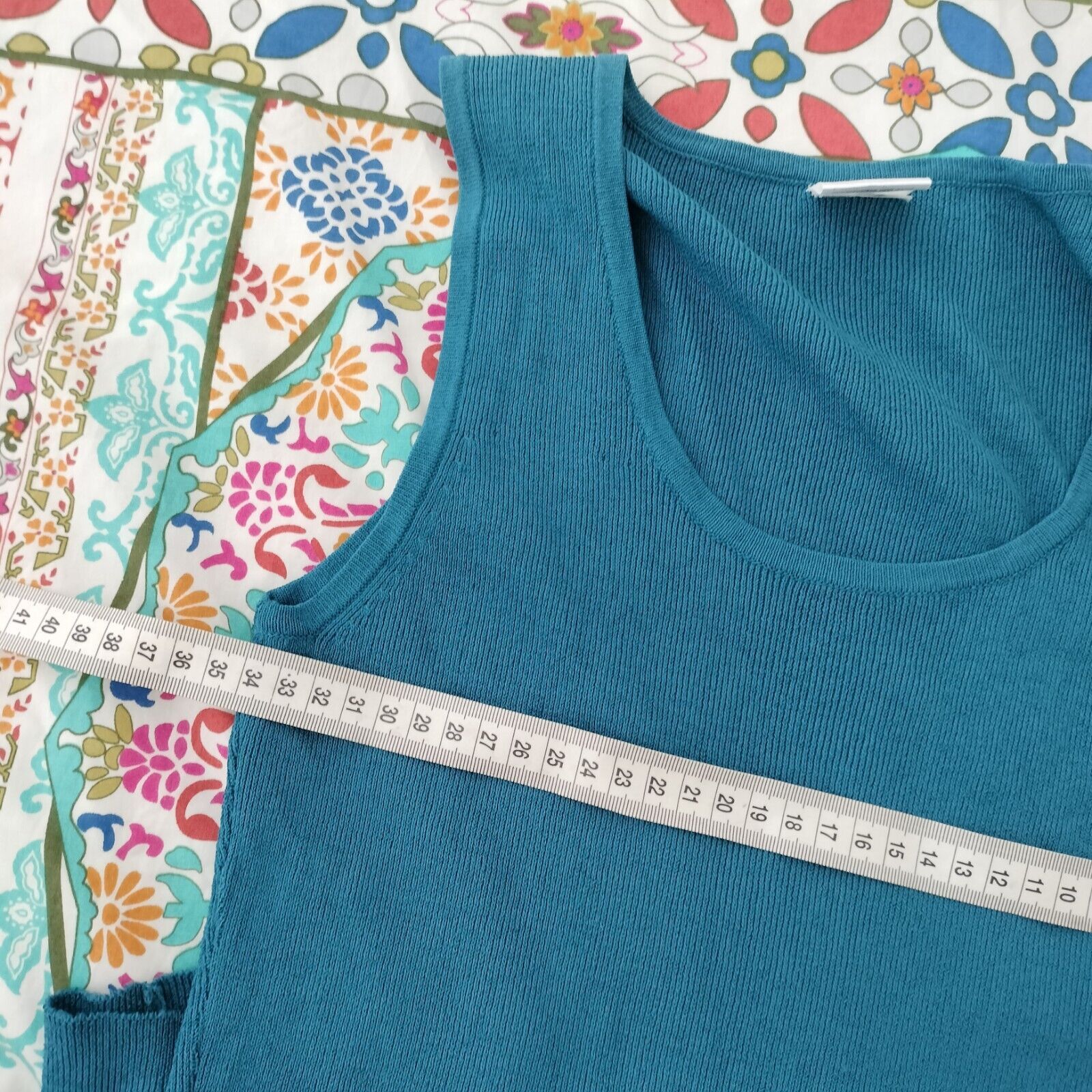 Designer × Vintage Vintage Y2K Top Tank Floral Knit Embroidered Rayon Cami Size L / US 10 / IT 46 - 8 Thumbnail