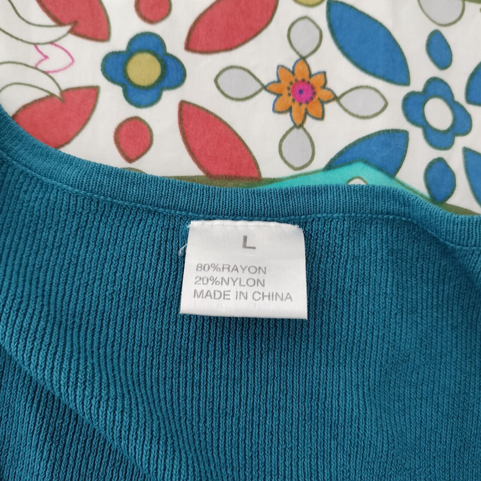 Designer × Vintage Vintage Y2K Top Tank Floral Knit Embroidered Rayon Cami Size L / US 10 / IT 46 - 6 Thumbnail