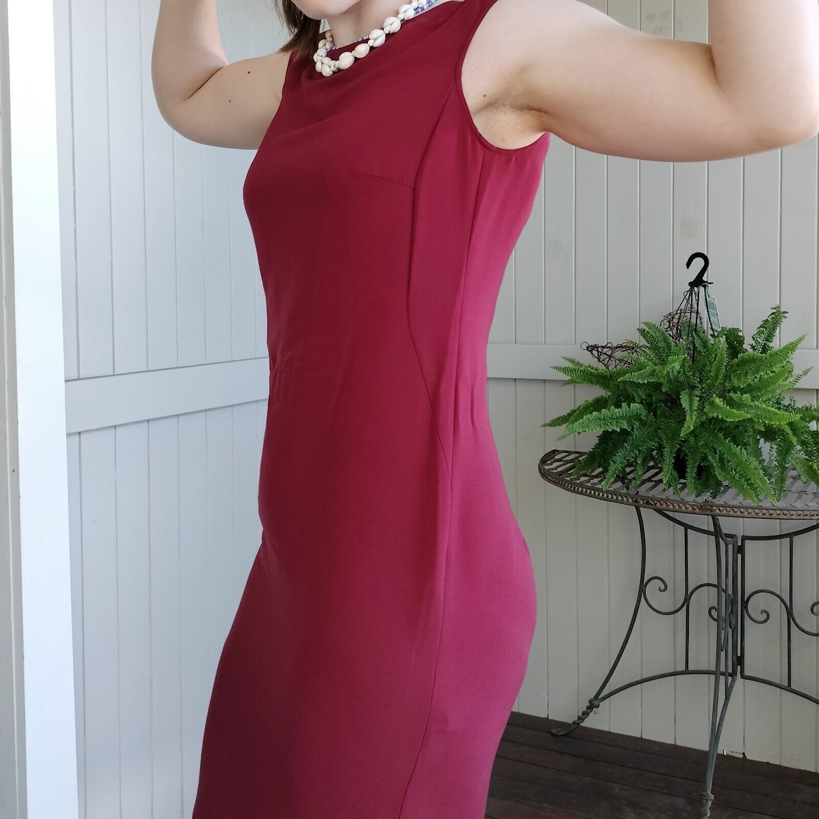 Designer Luisa Cerano Dress Pencil Sheath Wool Blend Corporate Size M / US 6-8 / IT 42-44 - 5 Thumbnail