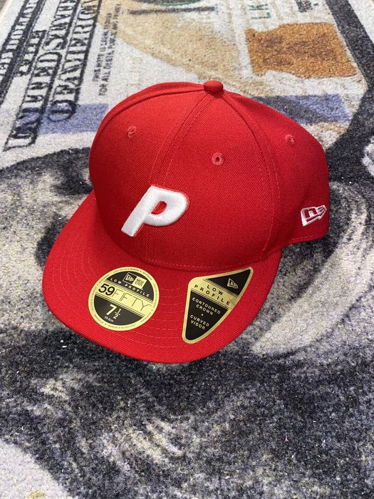 Palace Palace New Era Low Profile P 59Fifty Red 7 1/2 | Grailed