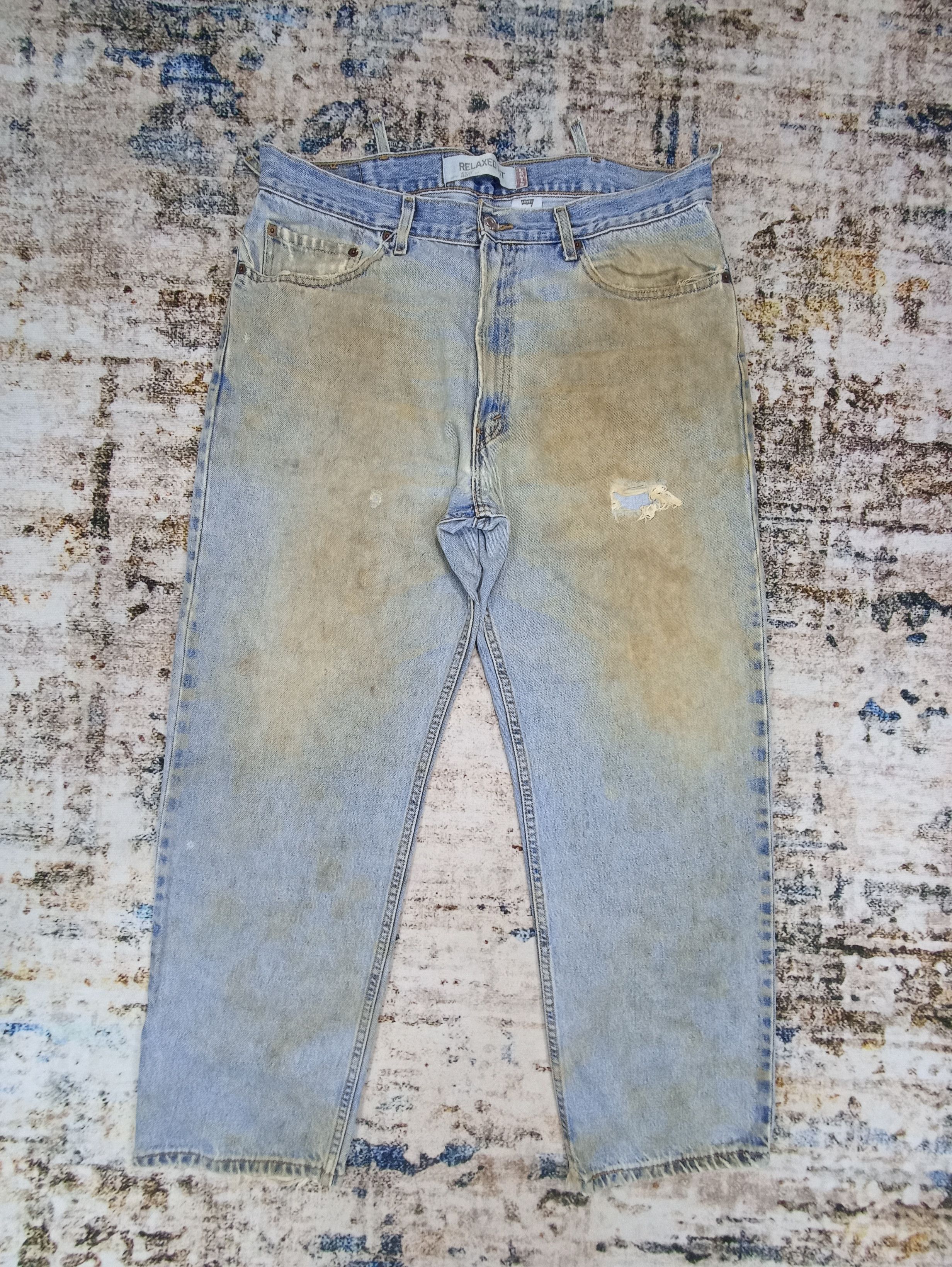 Jean × Levi's × Vintage VINTAGE LEVIS 550 DIRTY WASH JEANS - J055 Size US 37 - 1 Thumbnail