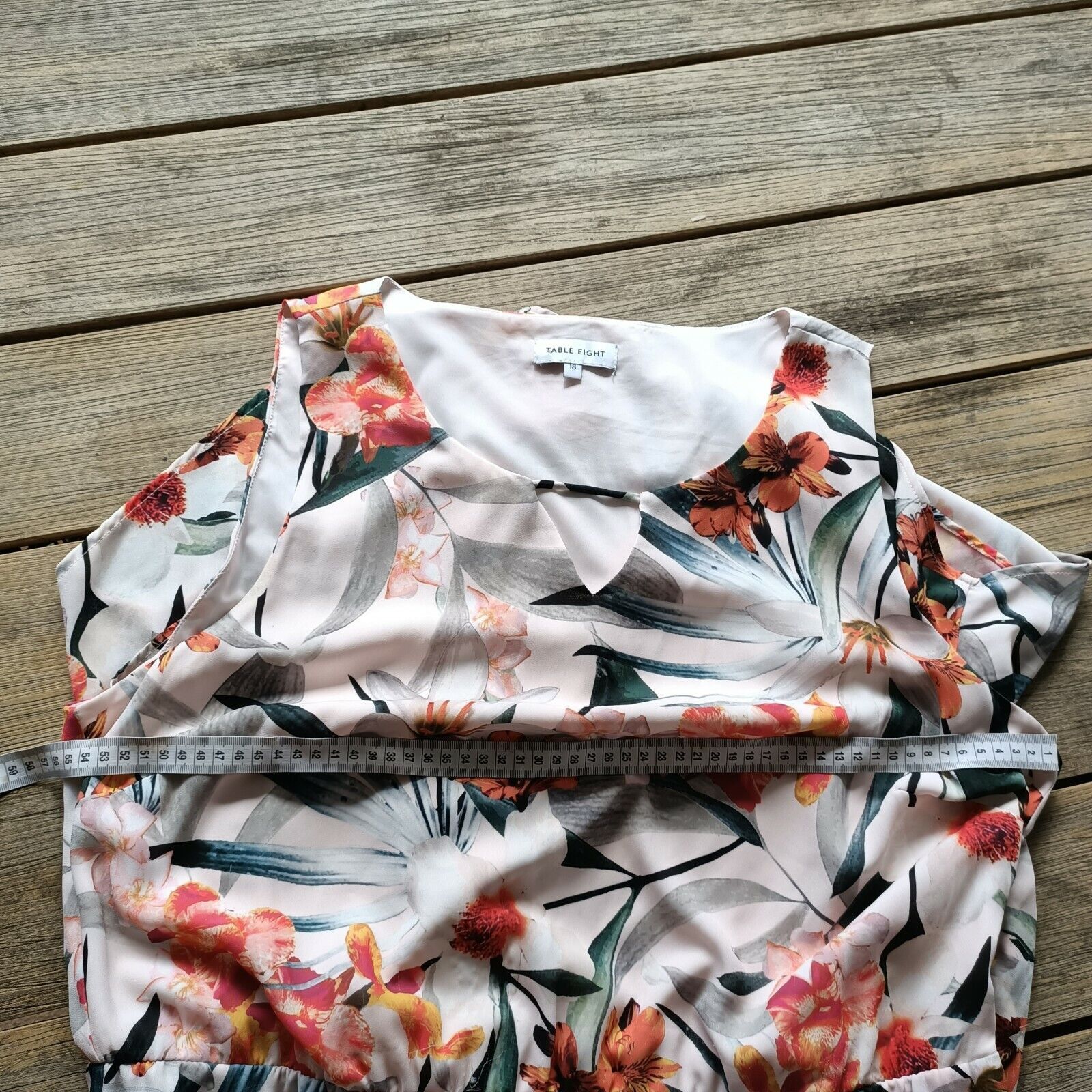 Designer Table Eight Plus Size Dress White Floral A Line Midi Size XL / US 12-14 / IT 48-50 - 10 Thumbnail