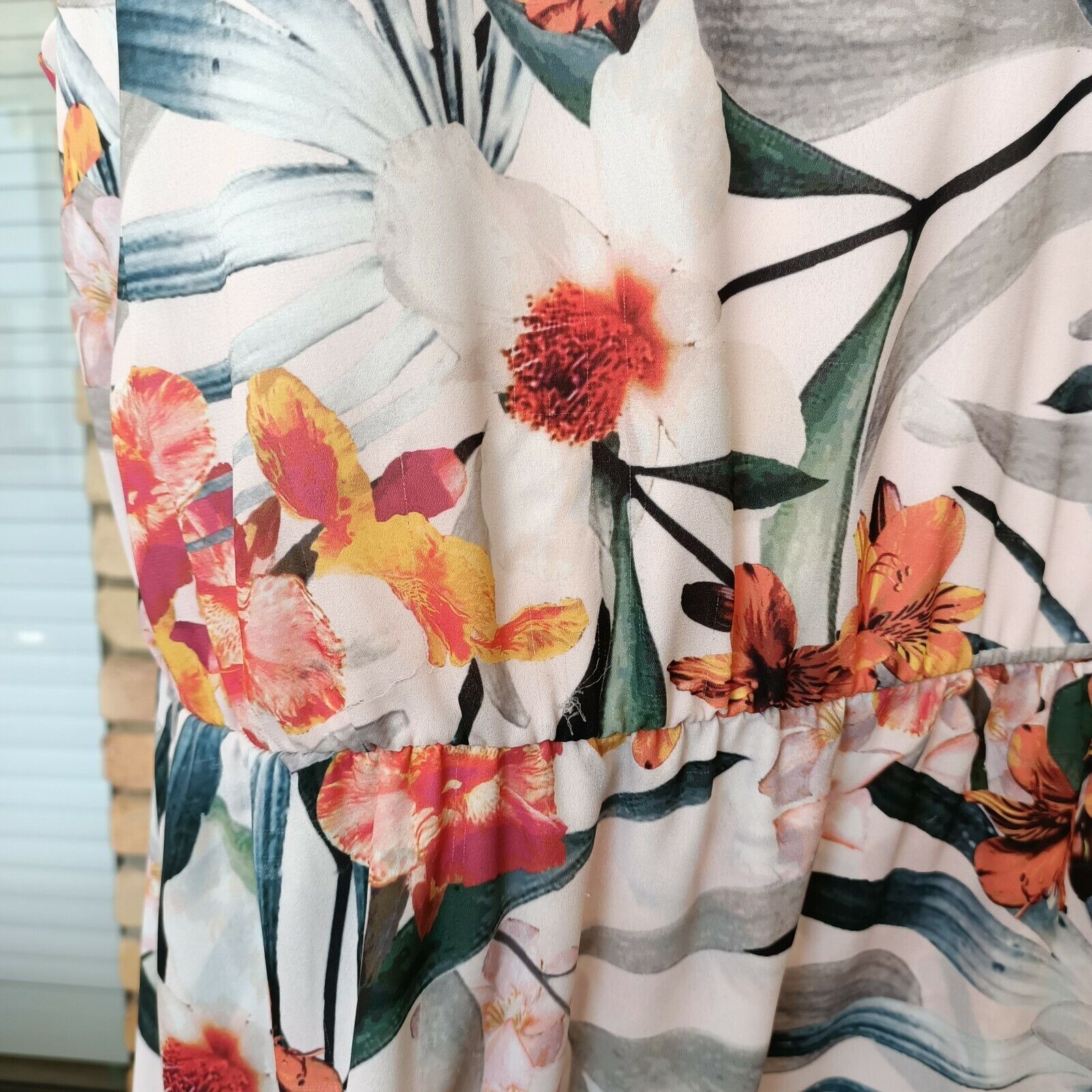 Designer Table Eight Plus Size Dress White Floral A Line Midi Size XL / US 12-14 / IT 48-50 - 6 Thumbnail