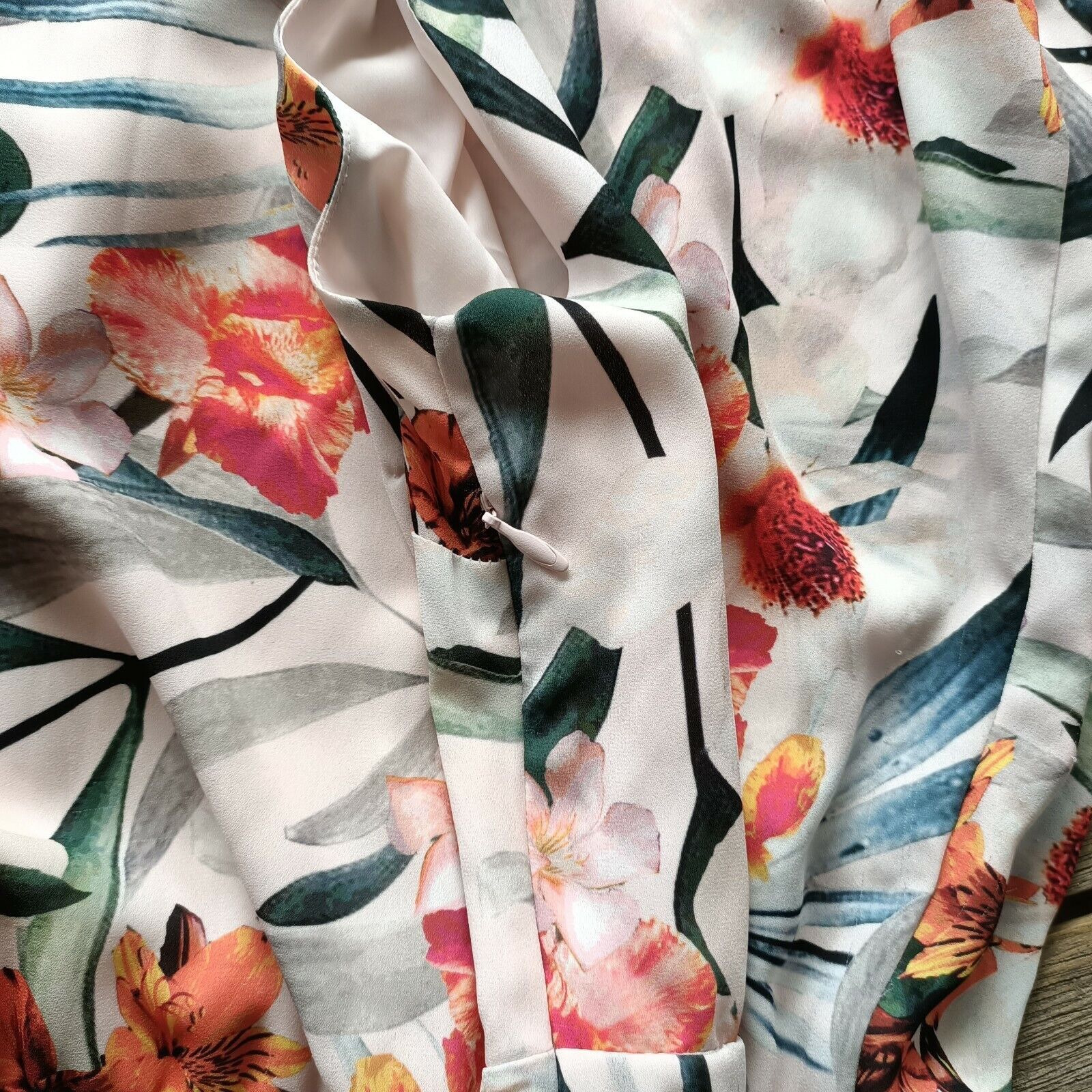 Designer Table Eight Plus Size Dress White Floral A Line Midi Size XL / US 12-14 / IT 48-50 - 7 Thumbnail