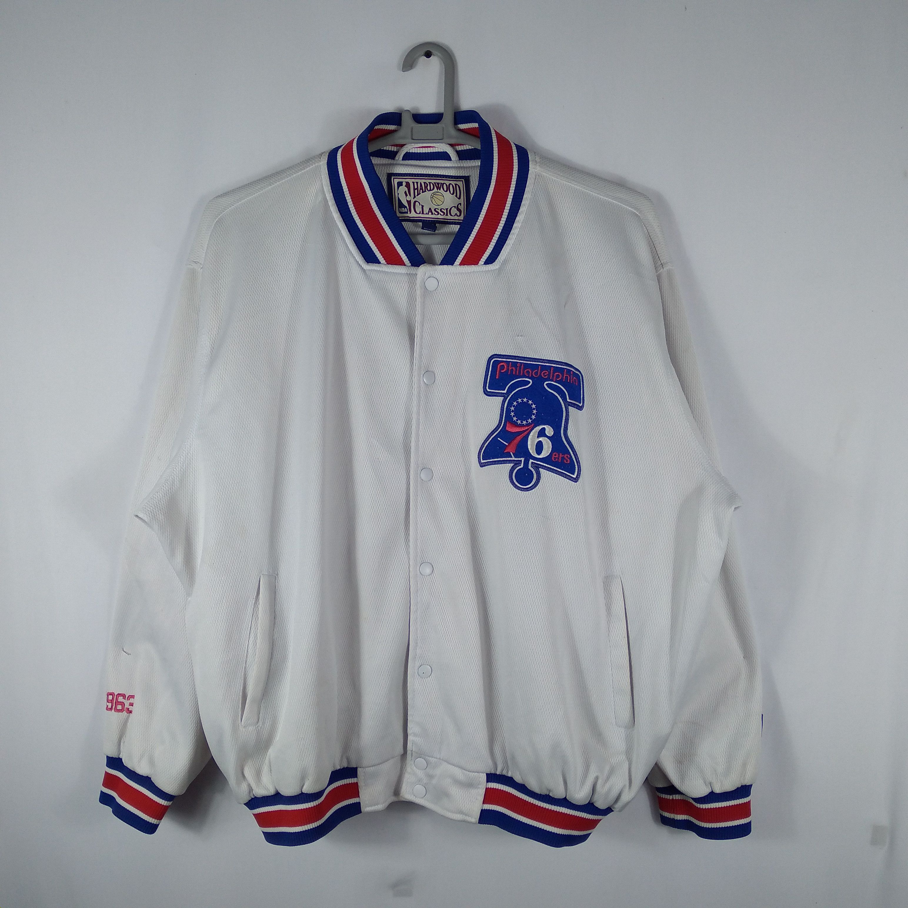 NBA × Vintage 🔥Rare🔥Vintage NBA Philadelphia Big Spellout Varsity Jacket Size US XXL / EU 58 / 5 - 1 Thumbnail
