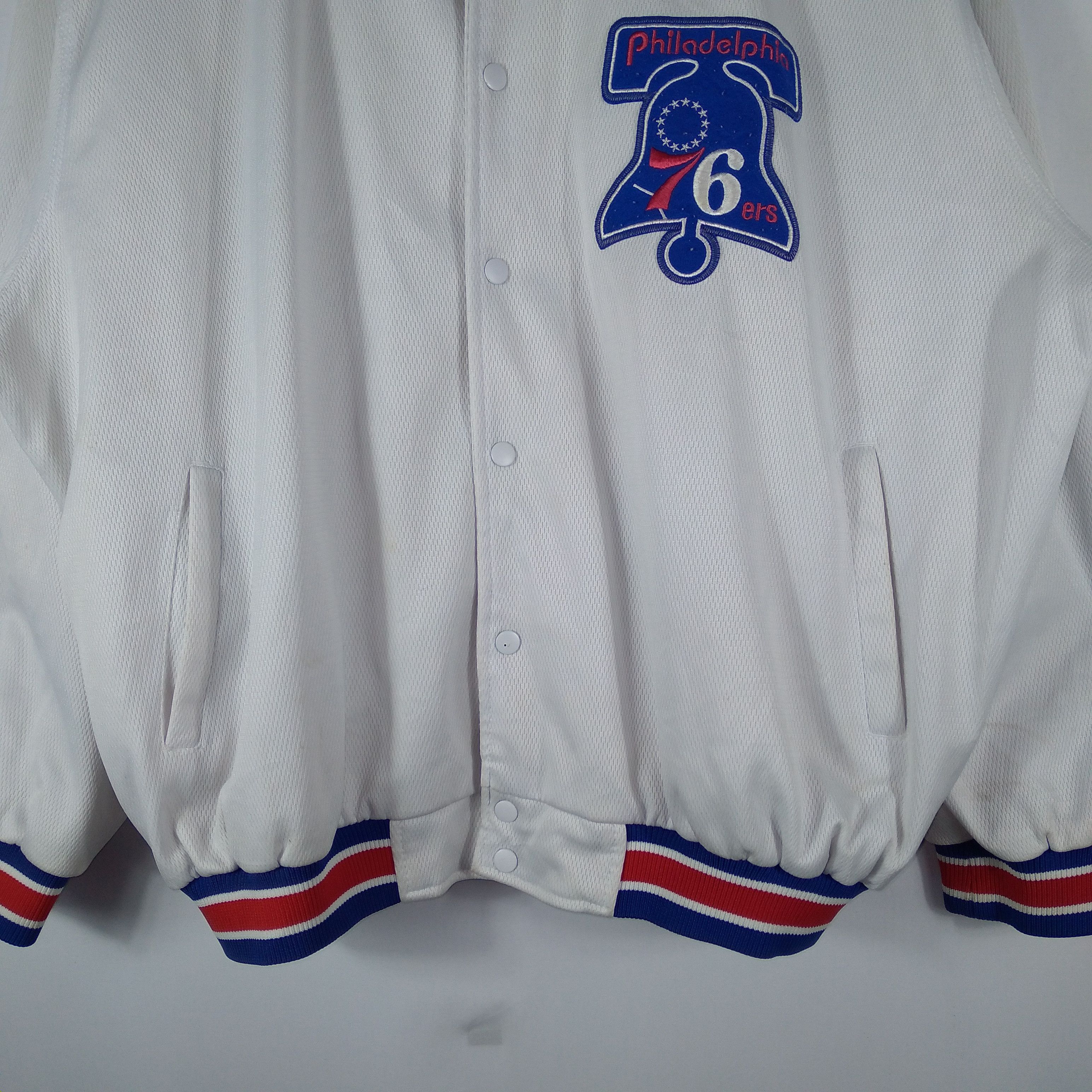 NBA × Vintage 🔥Rare🔥Vintage NBA Philadelphia Big Spellout Varsity Jacket Size US XXL / EU 58 / 5 - 3 Thumbnail