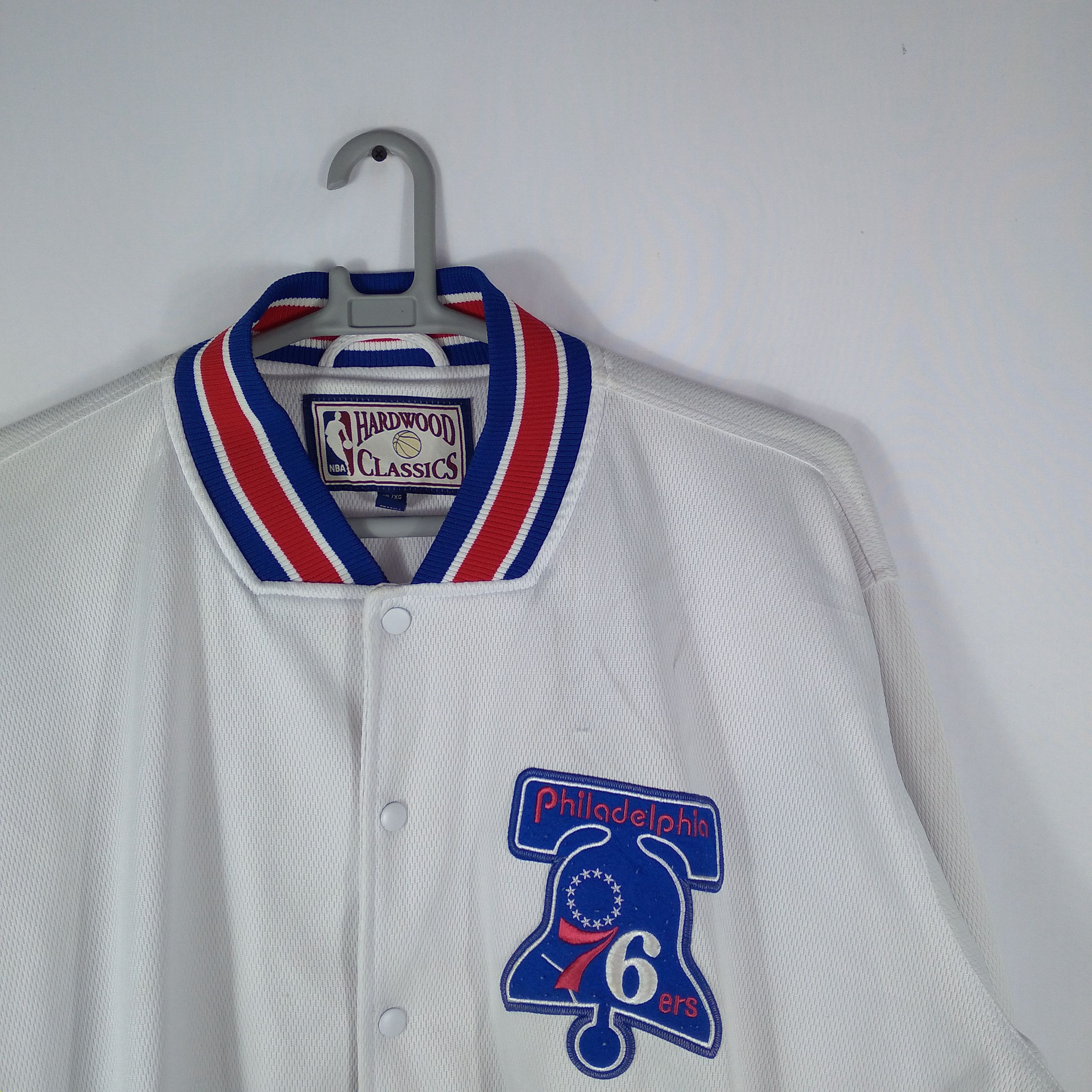 NBA × Vintage 🔥Rare🔥Vintage NBA Philadelphia Big Spellout Varsity Jacket Size US XXL / EU 58 / 5 - 2 Thumbnail