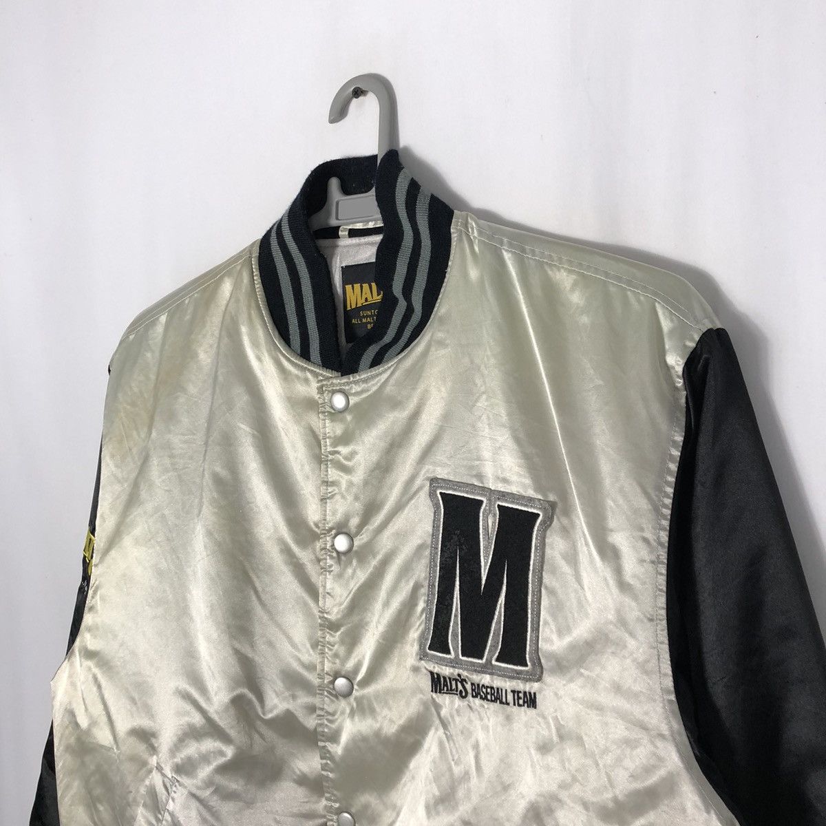 Japanese Brand × Vintage 🔥Rare🔥🇯🇵Malts Baseball Team Satin Bomber Varsity Jacket Size US L / EU 52-54 / 3 - 7 Thumbnail