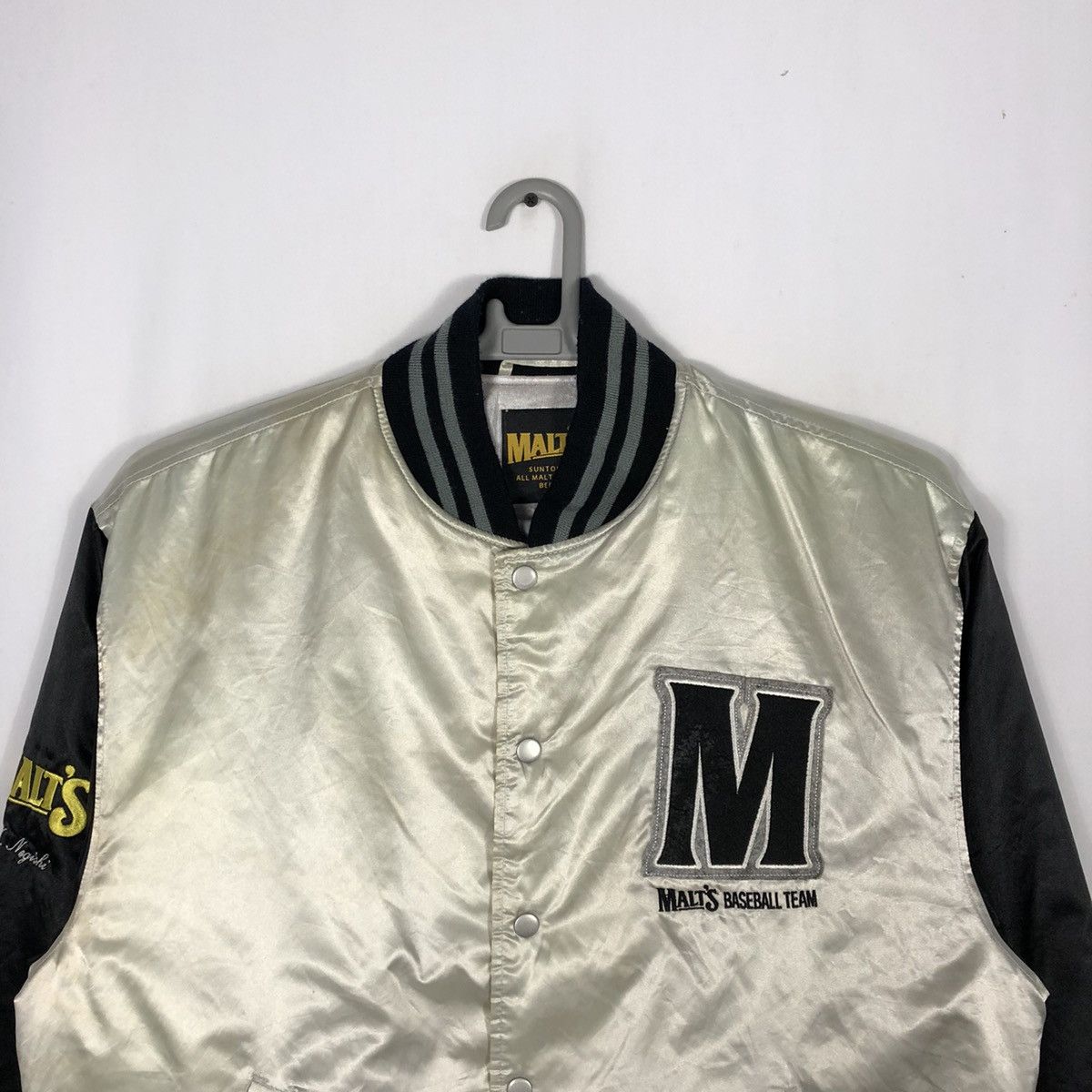 Japanese Brand × Vintage 🔥Rare🔥🇯🇵Malts Baseball Team Satin Bomber Varsity Jacket Size US L / EU 52-54 / 3 - 2 Thumbnail