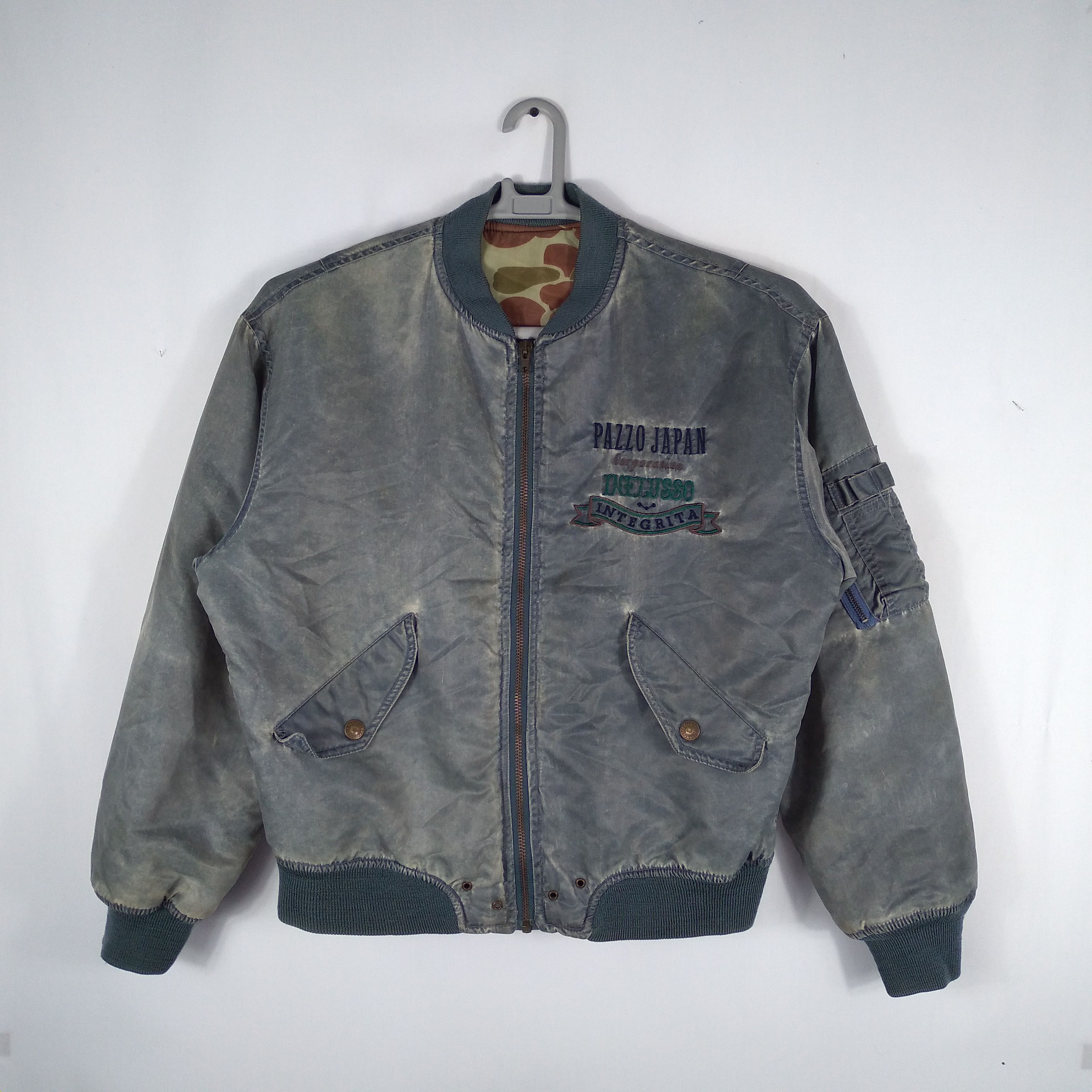 Japanese Brand 🔥Rare🔥Vintage Pazzo Japan Big Print Camo Reversible Jacket Size US L / EU 52-54 / 3 - 3 Thumbnail