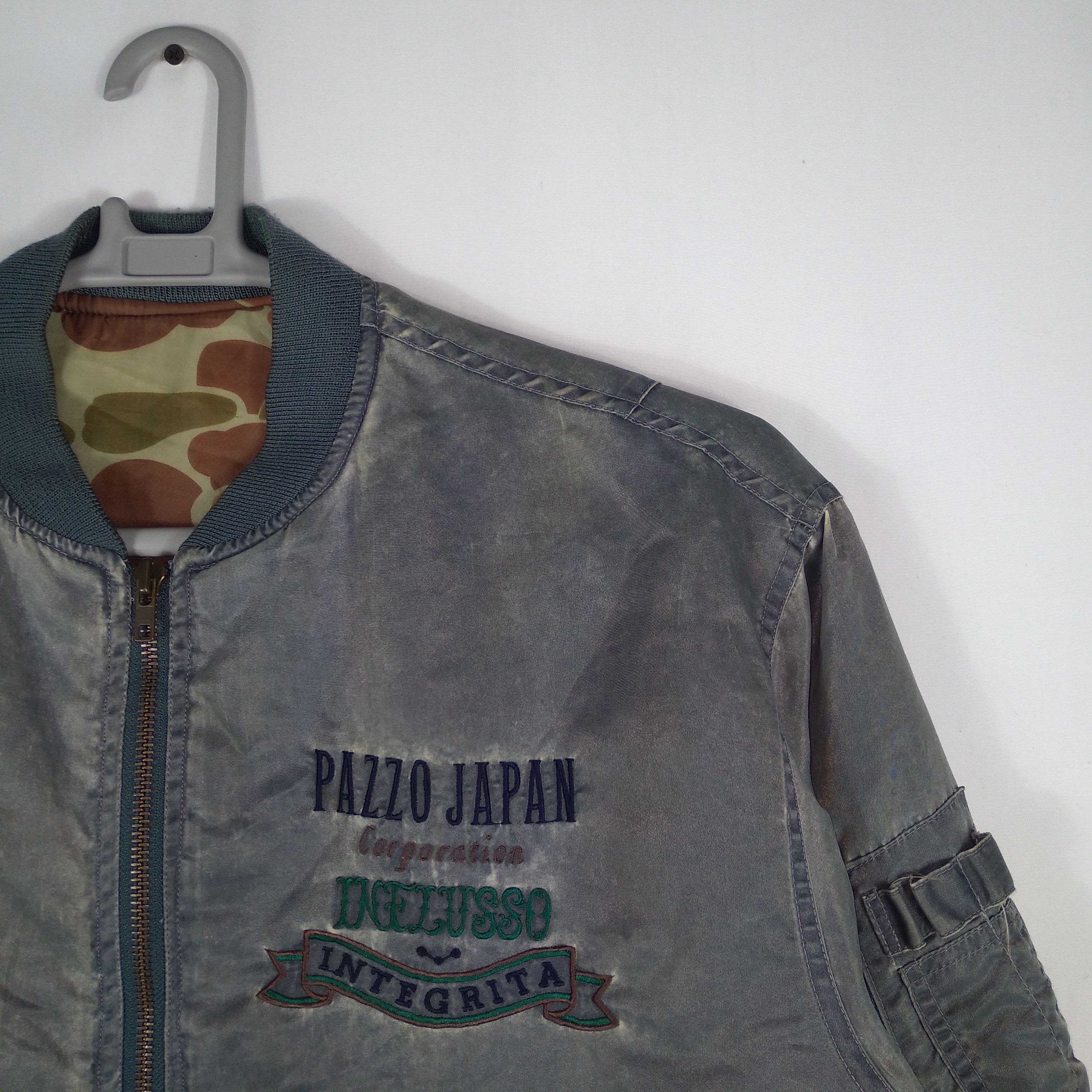 Japanese Brand 🔥Rare🔥Vintage Pazzo Japan Big Print Camo Reversible Jacket Size US L / EU 52-54 / 3 - 4 Thumbnail