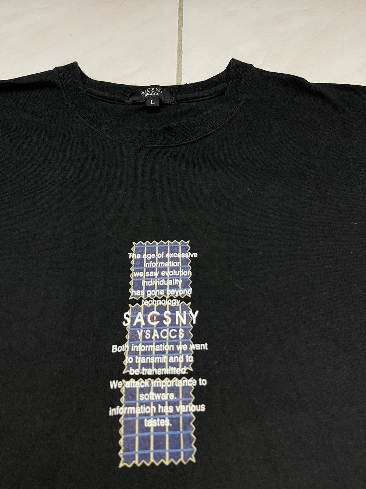 Japanese Brand Sacsny Y'saccs Yohji Yamamoto T-Shirt Size US L / EU 52-54 / 3 - 3 Thumbnail